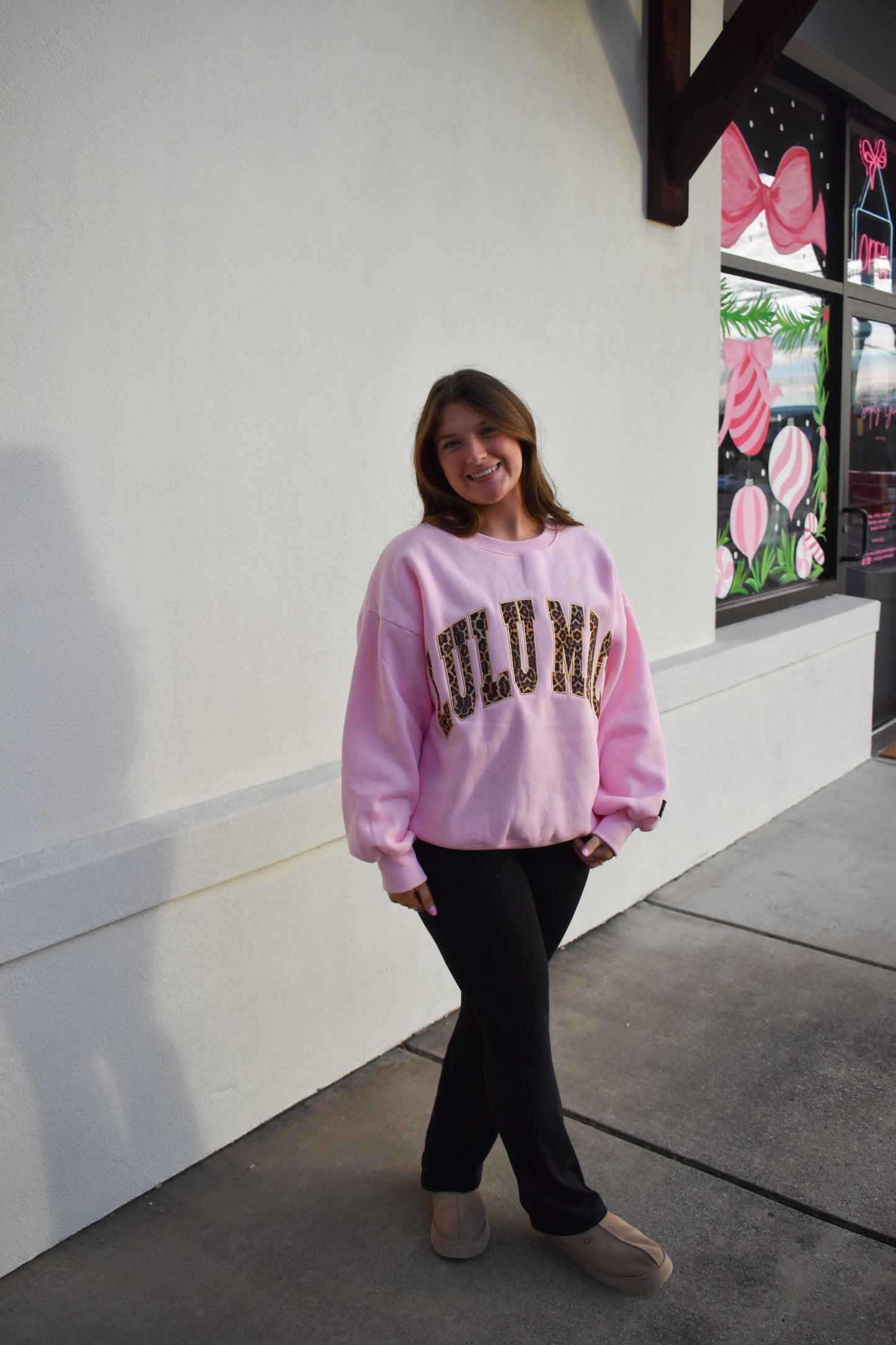 Leopard Lulu Mac Pink Sweatshirt