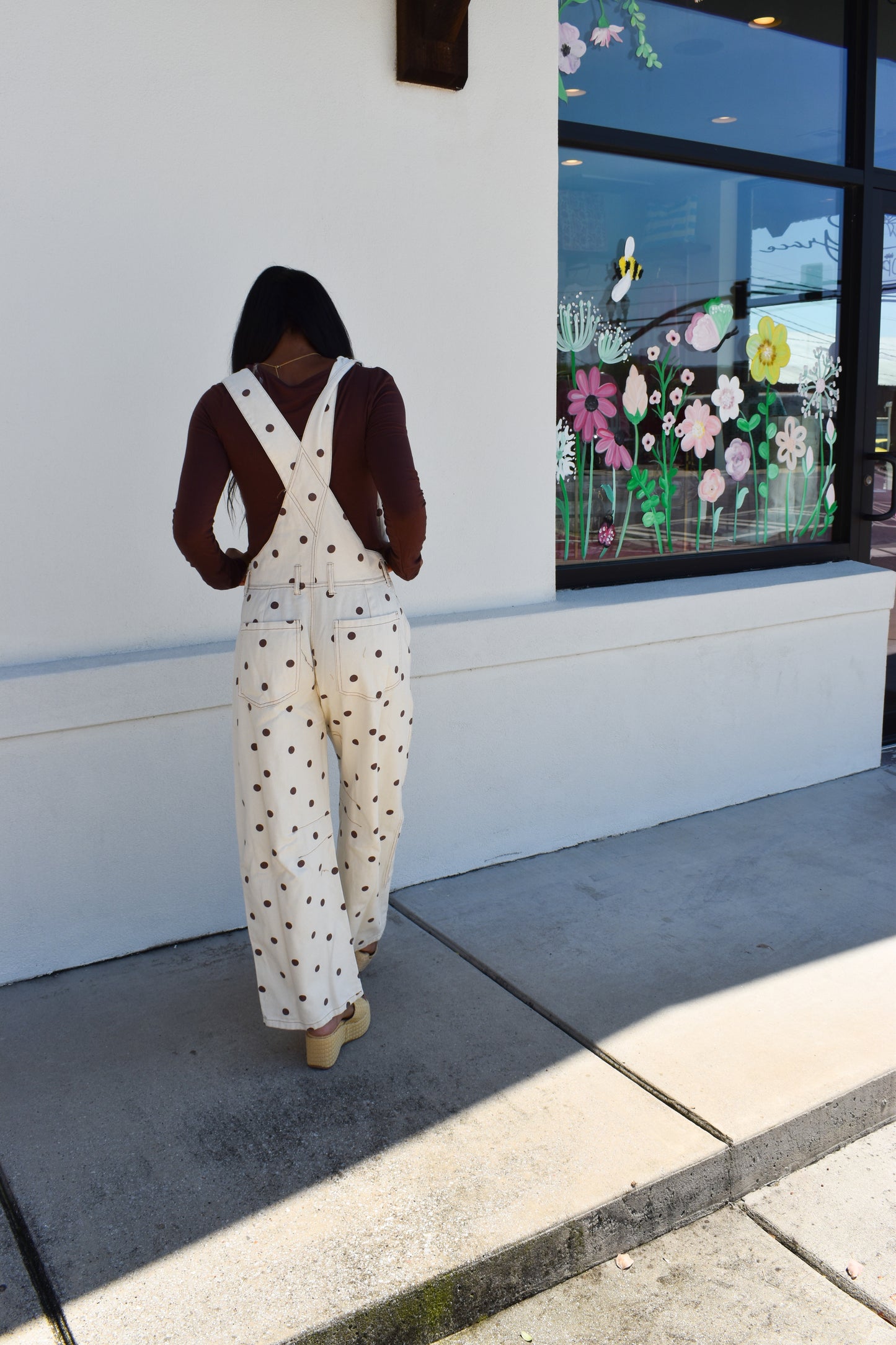 Polka Dot Twill Overalls