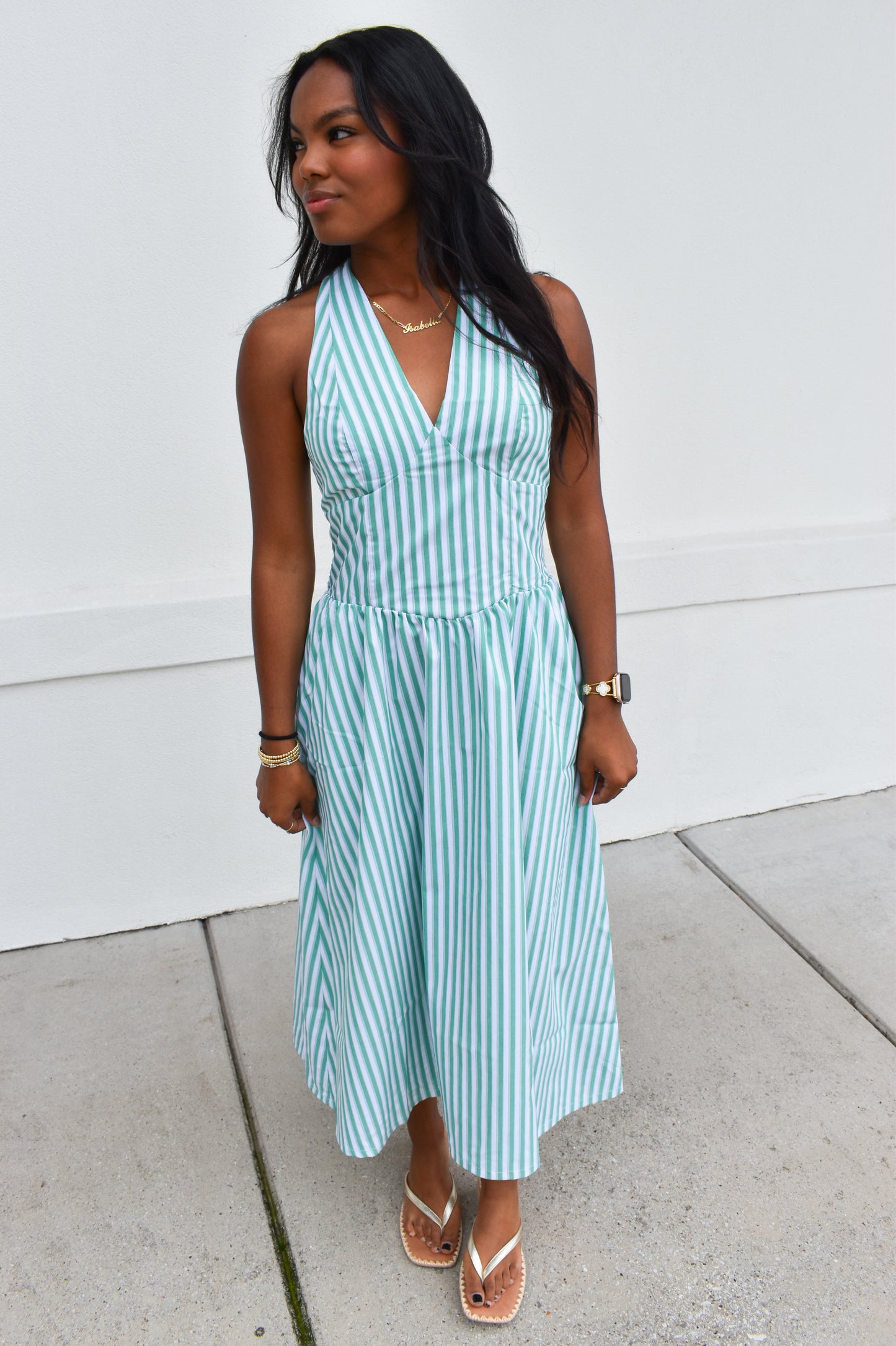 Sutton Halter Midi Dress