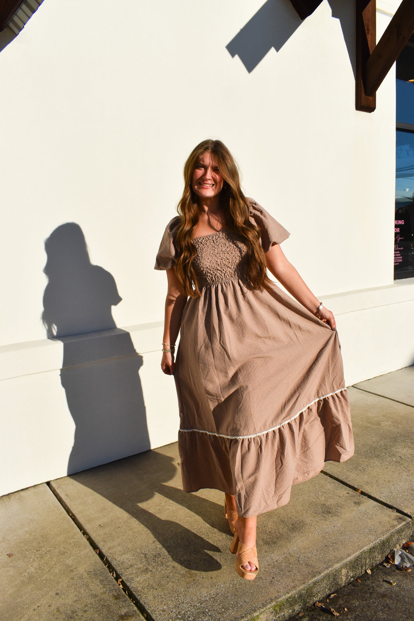Amber Smocked Bubble Maxi Dress