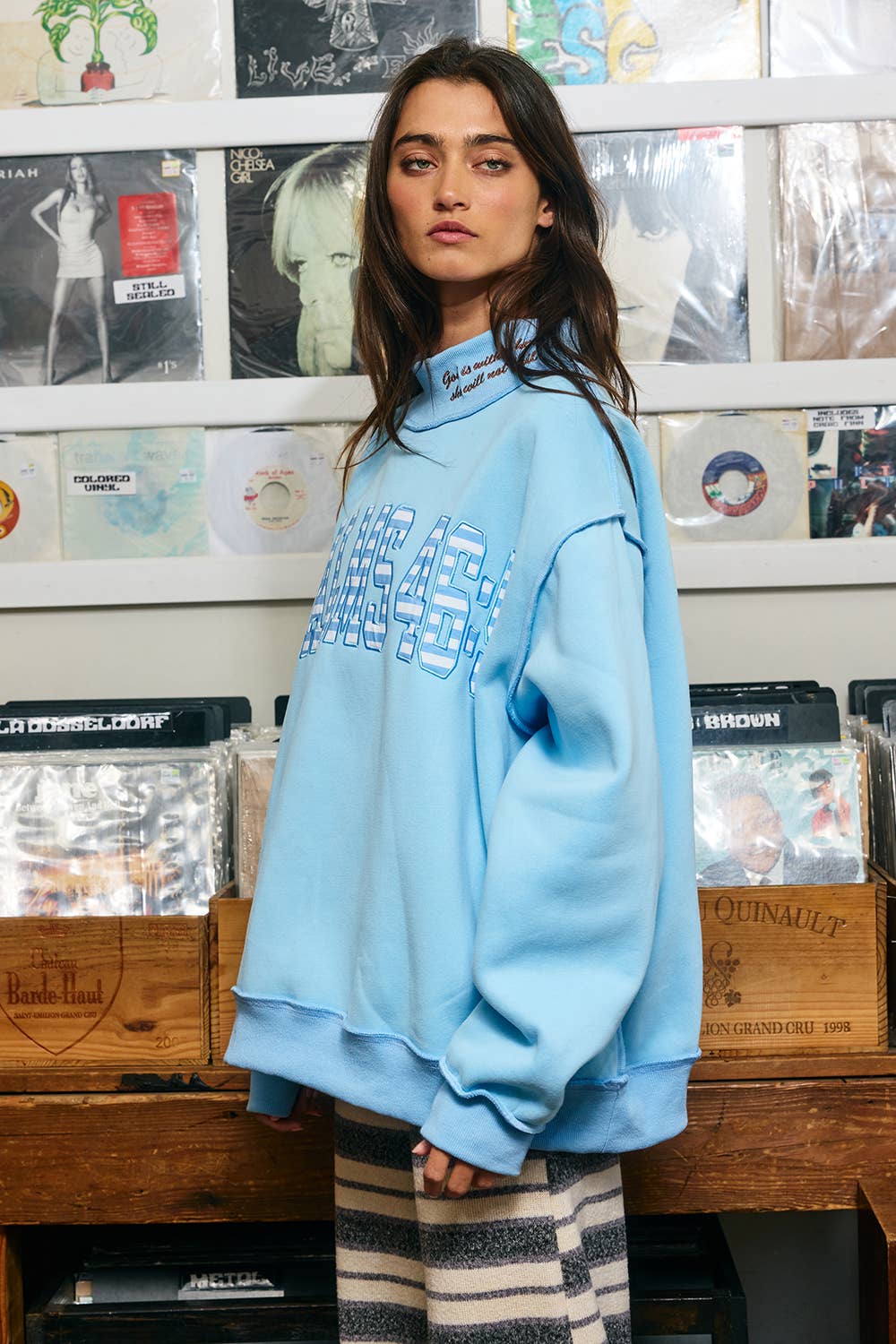 PSALMS 46:5 Double-Embroidered MockNeck