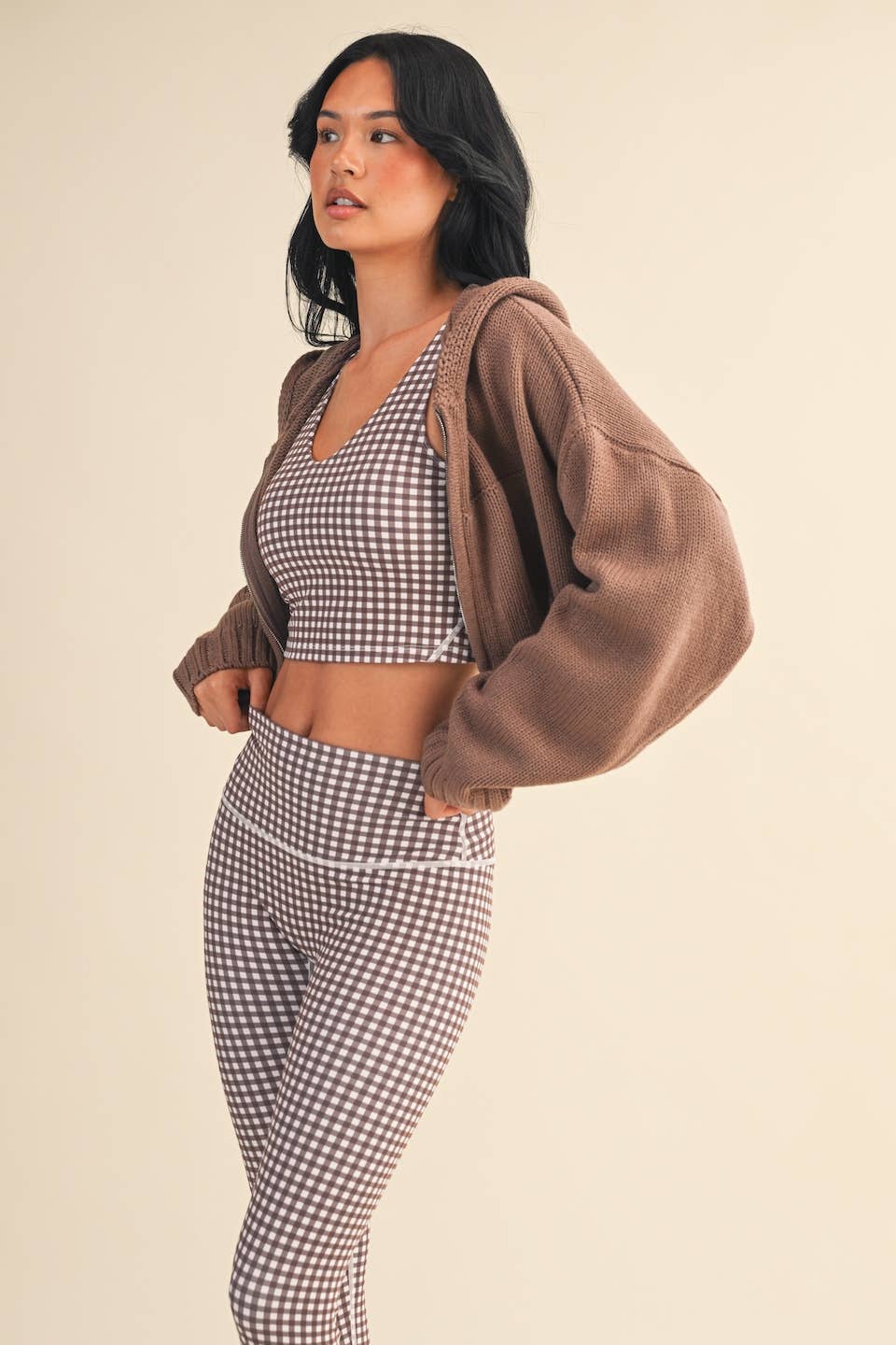 Knit Zip Up Hoodie Sweater