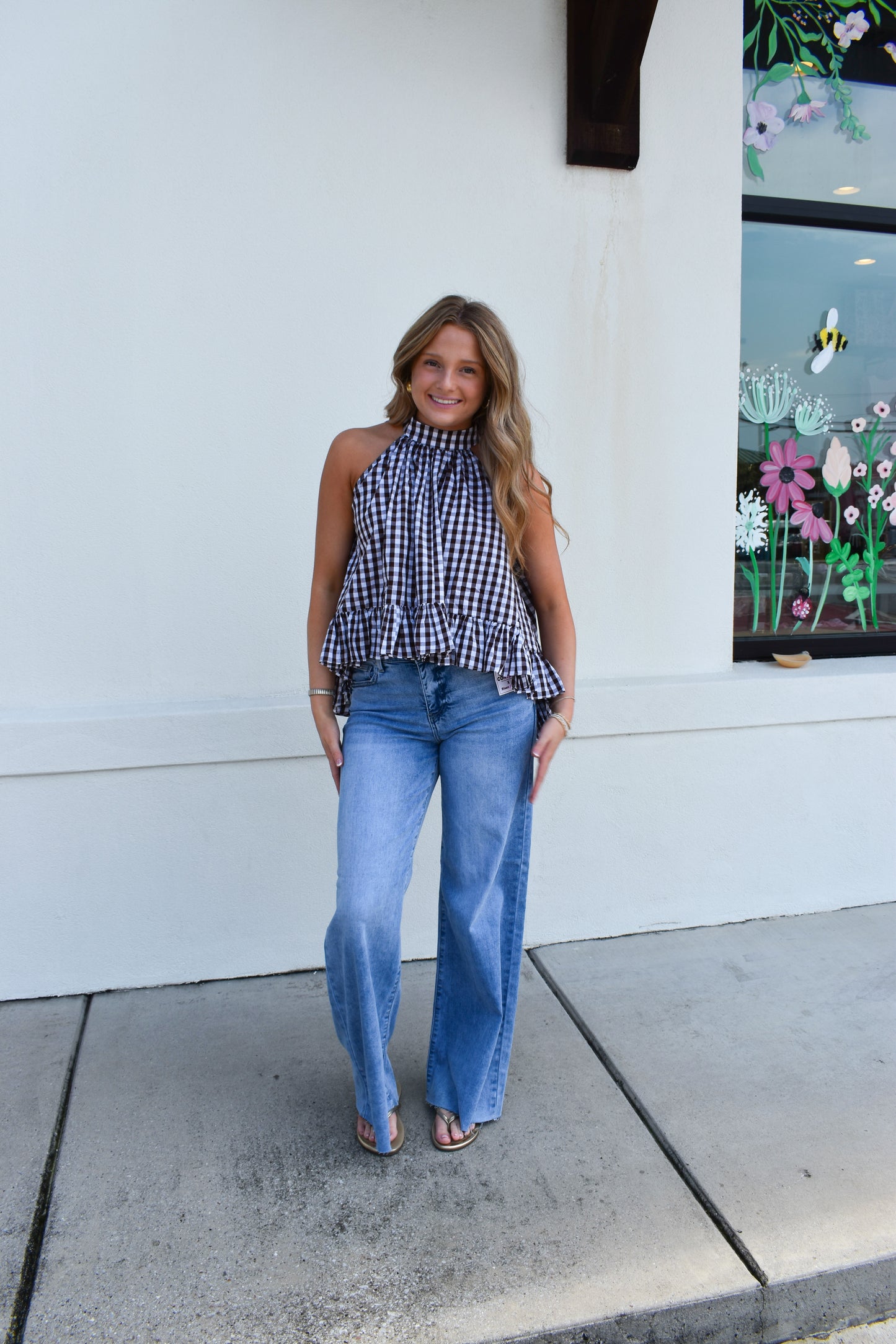 Delia Gingham Halter Blouse