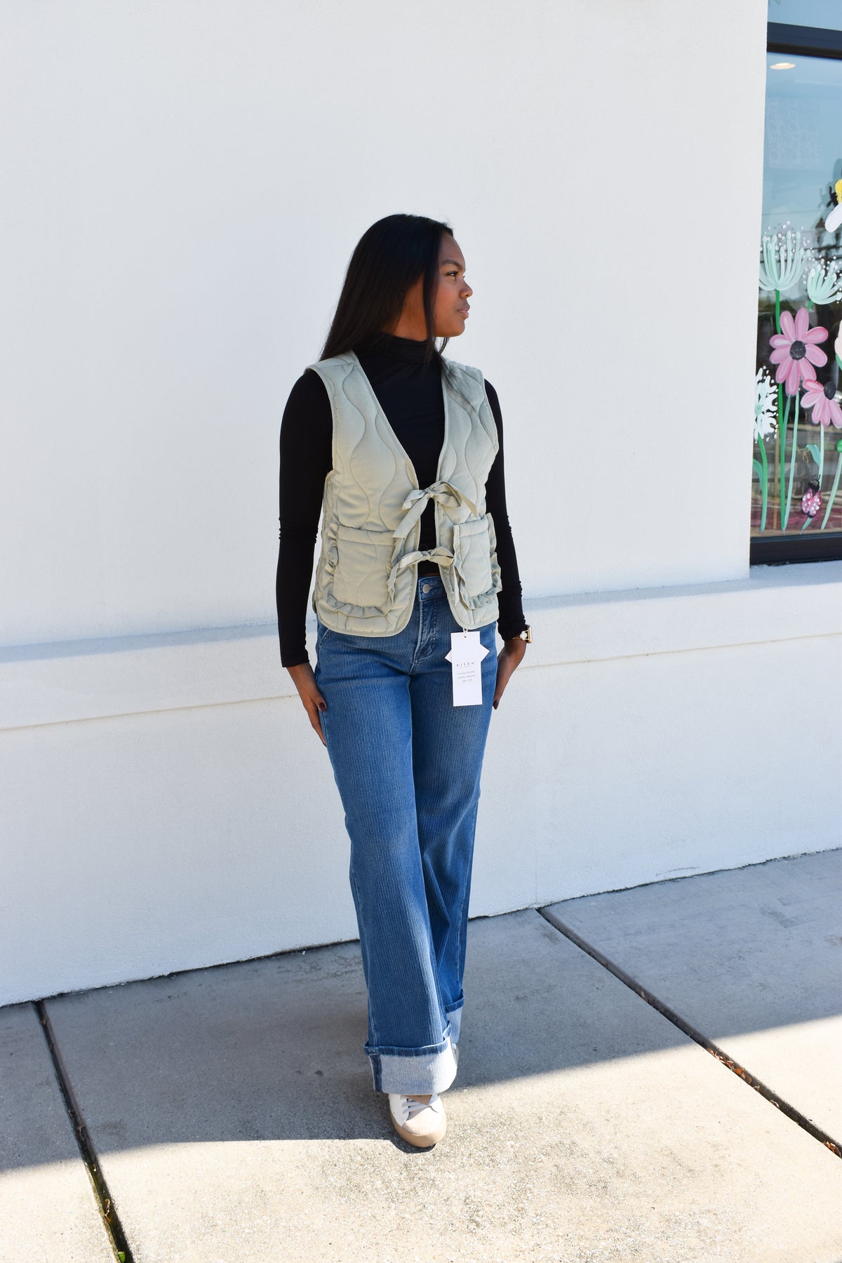 Green Bow Vest