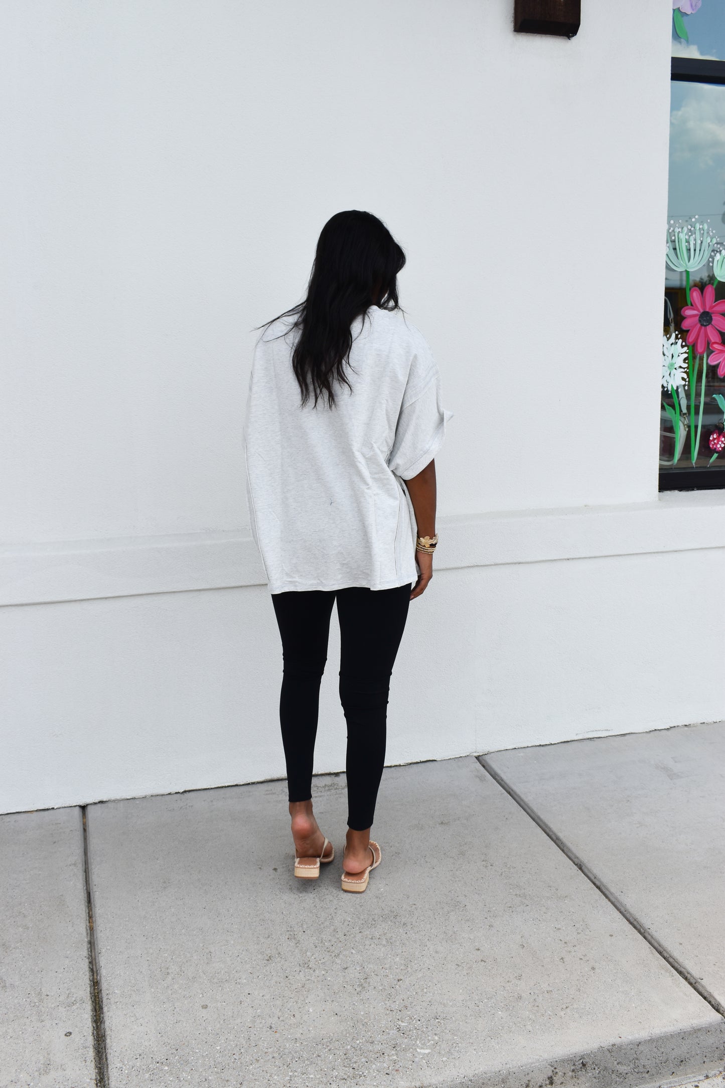 How Lucky Are We Patch Zigzag Dolman Top