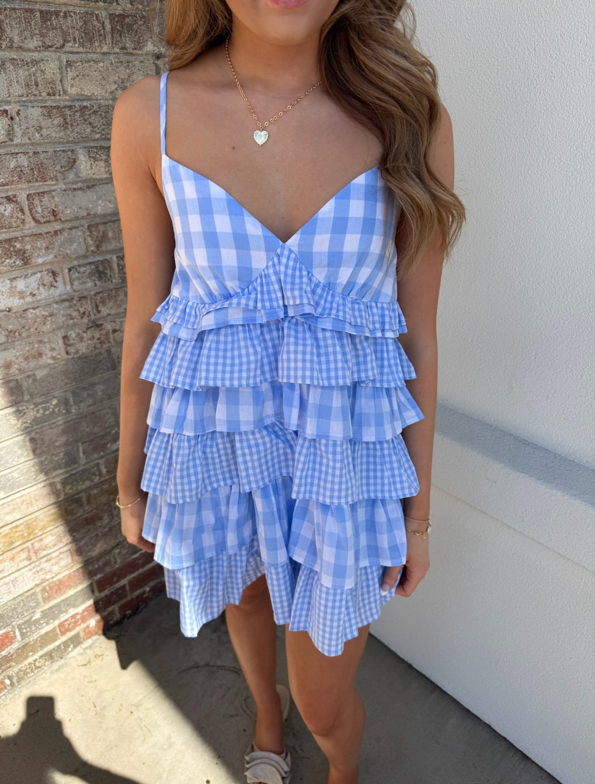 Gingham Ruffle Dress