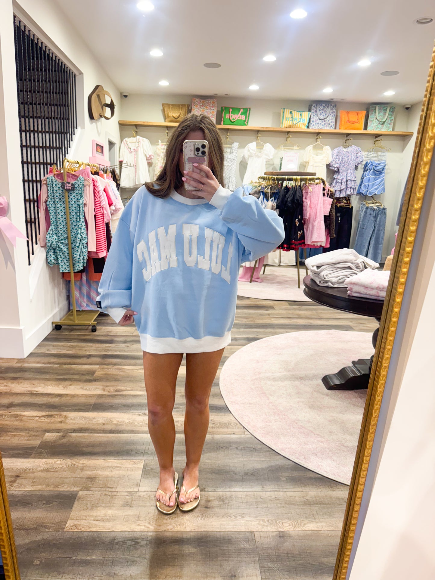Lulu Mac Color Block: Light Blue/White