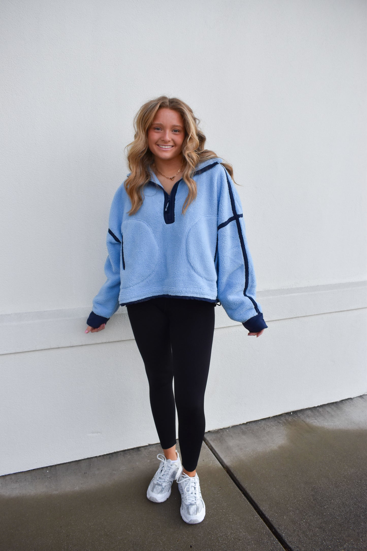 Peri Blue Zip up Fleece