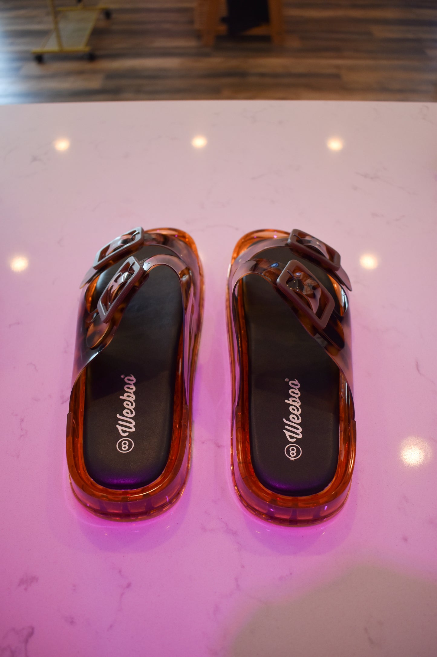 Leopard Jelly Sandals