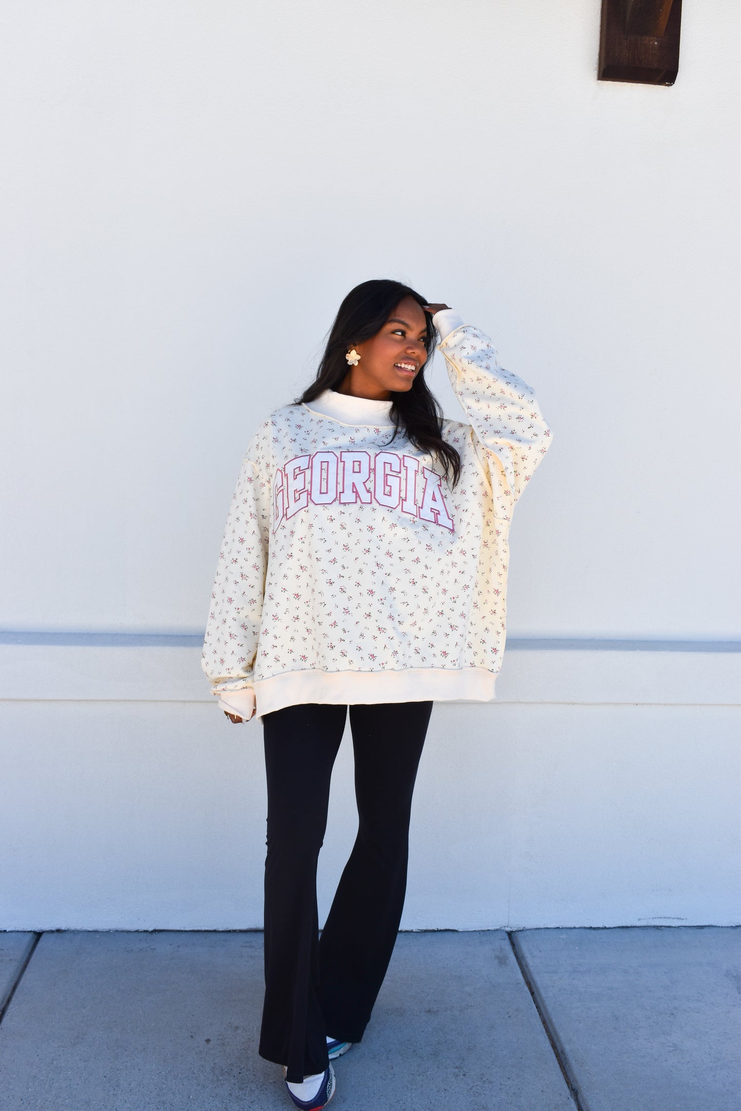 Floral Georgia Mockneck