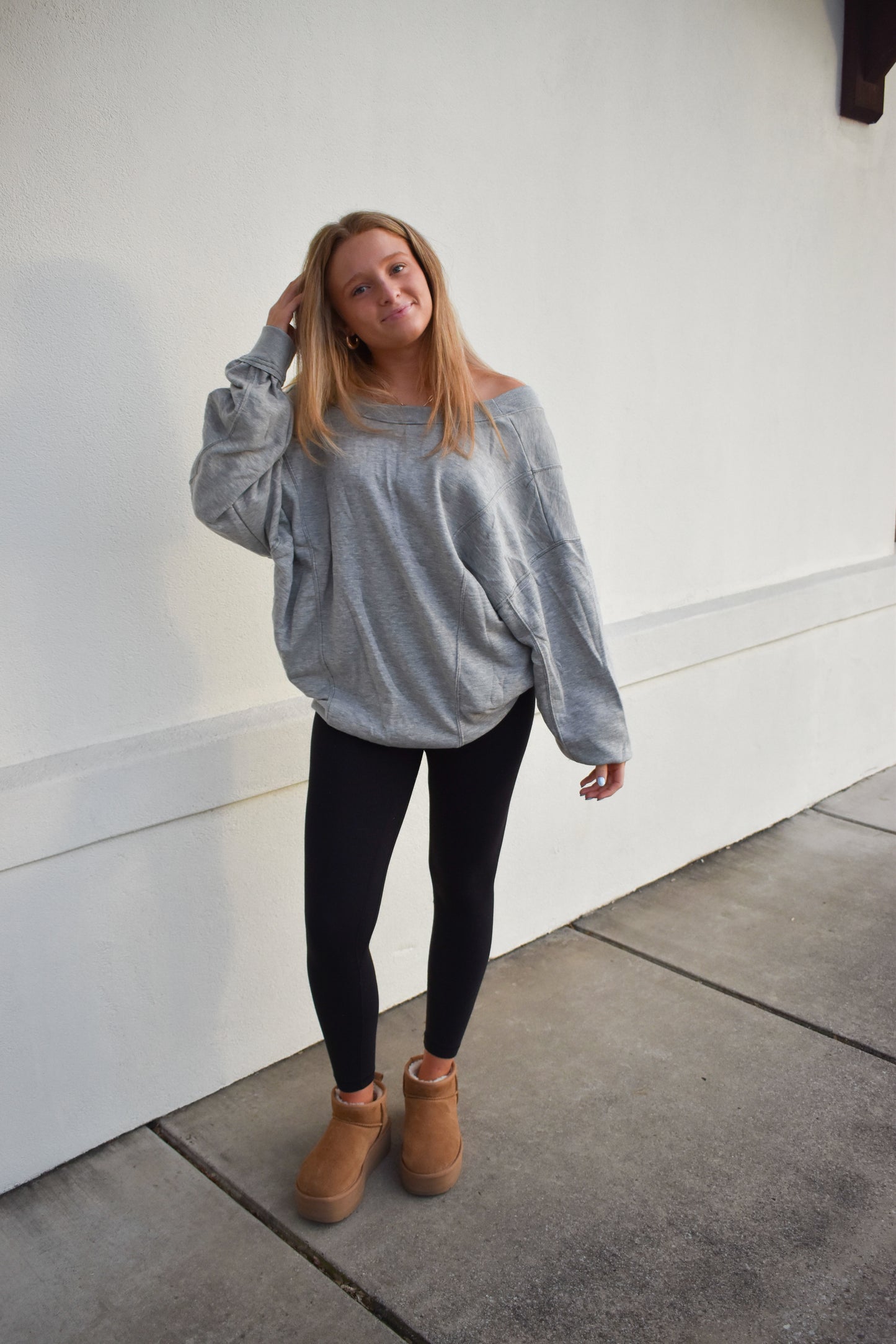 Reversible Twist-Front Terry Sweatshirt