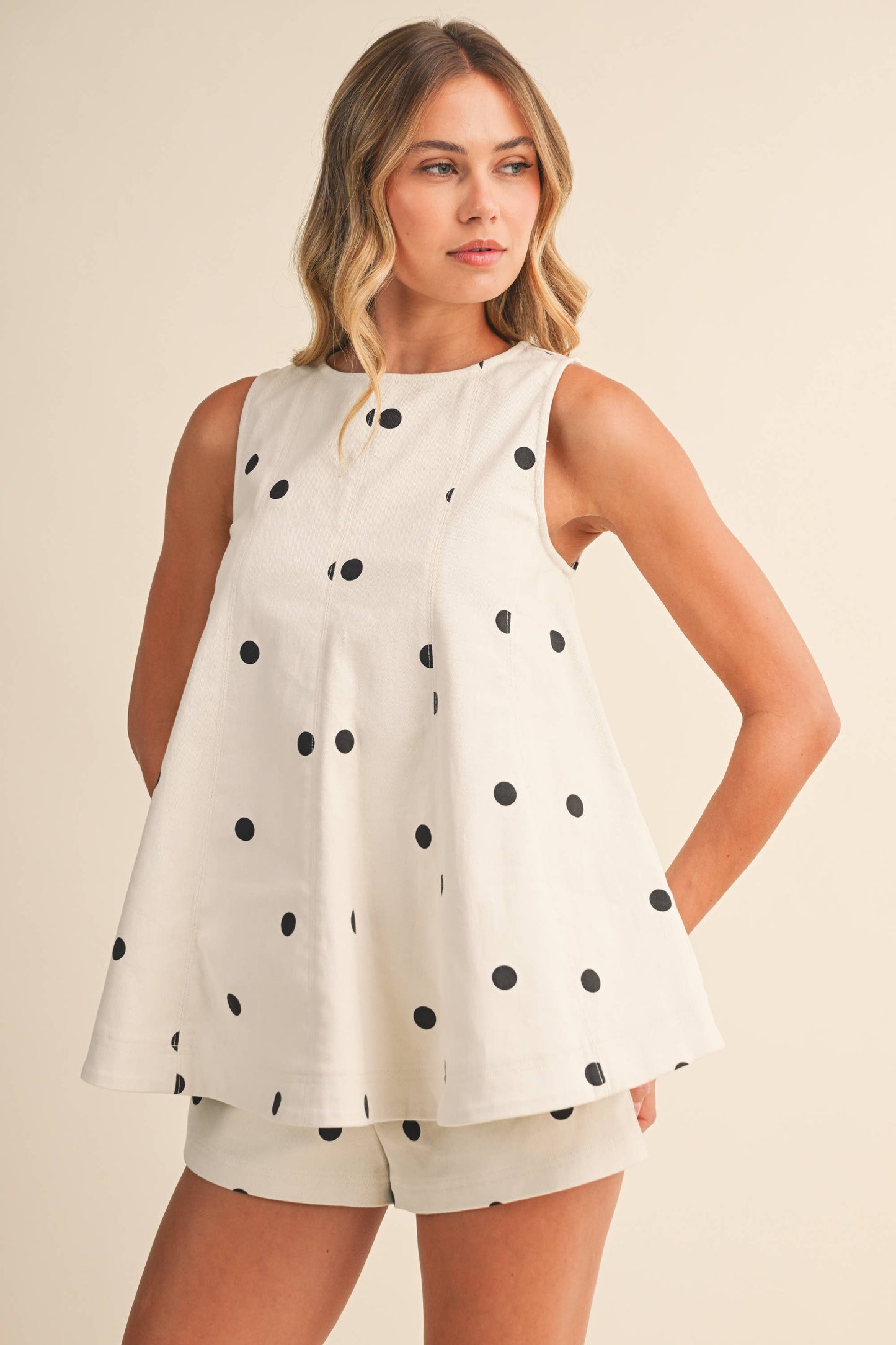 Sally Polka Dot Denim Set