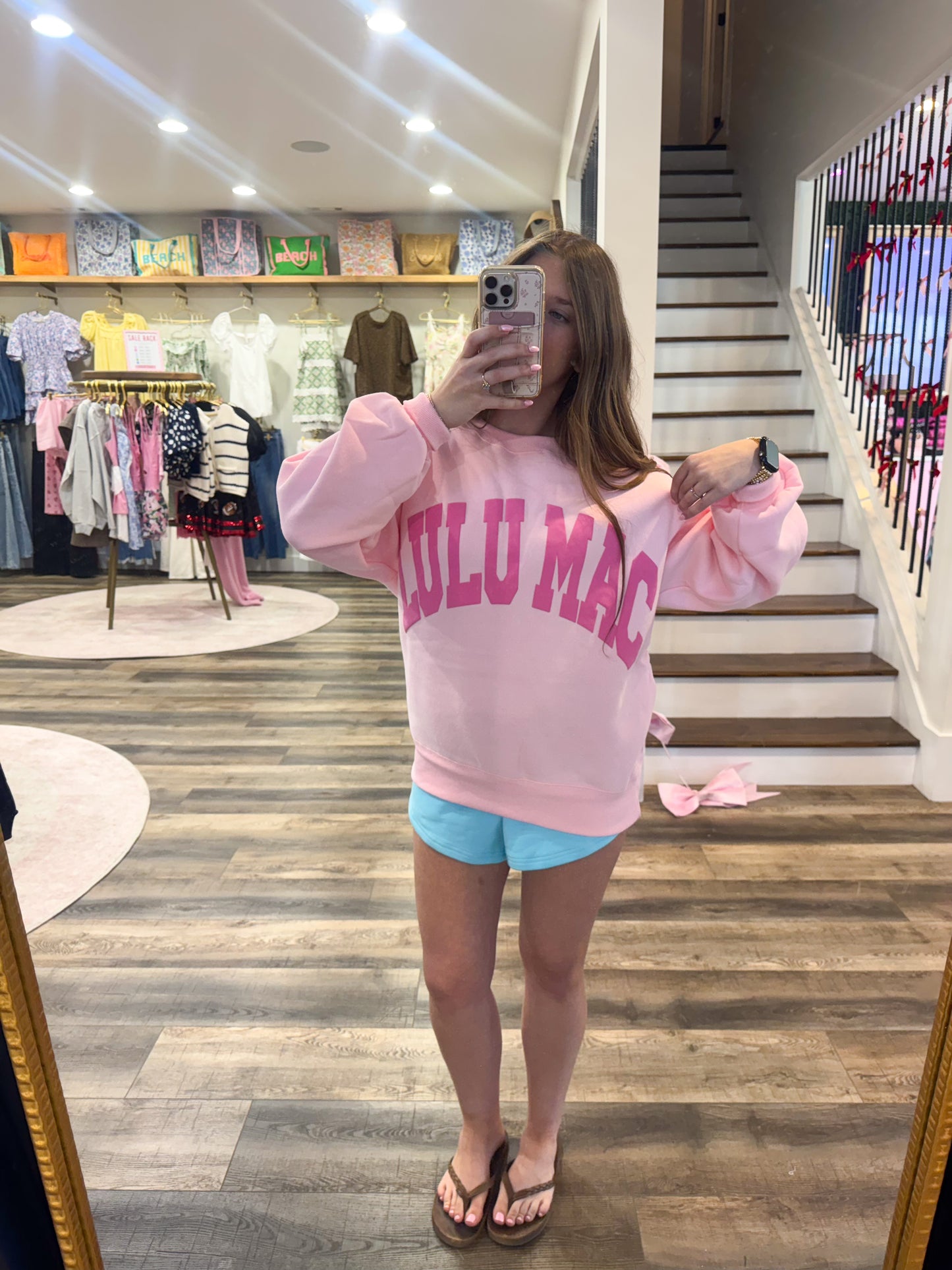 Lulu Mac Sweatshirt: Light Pink/Pink Puff