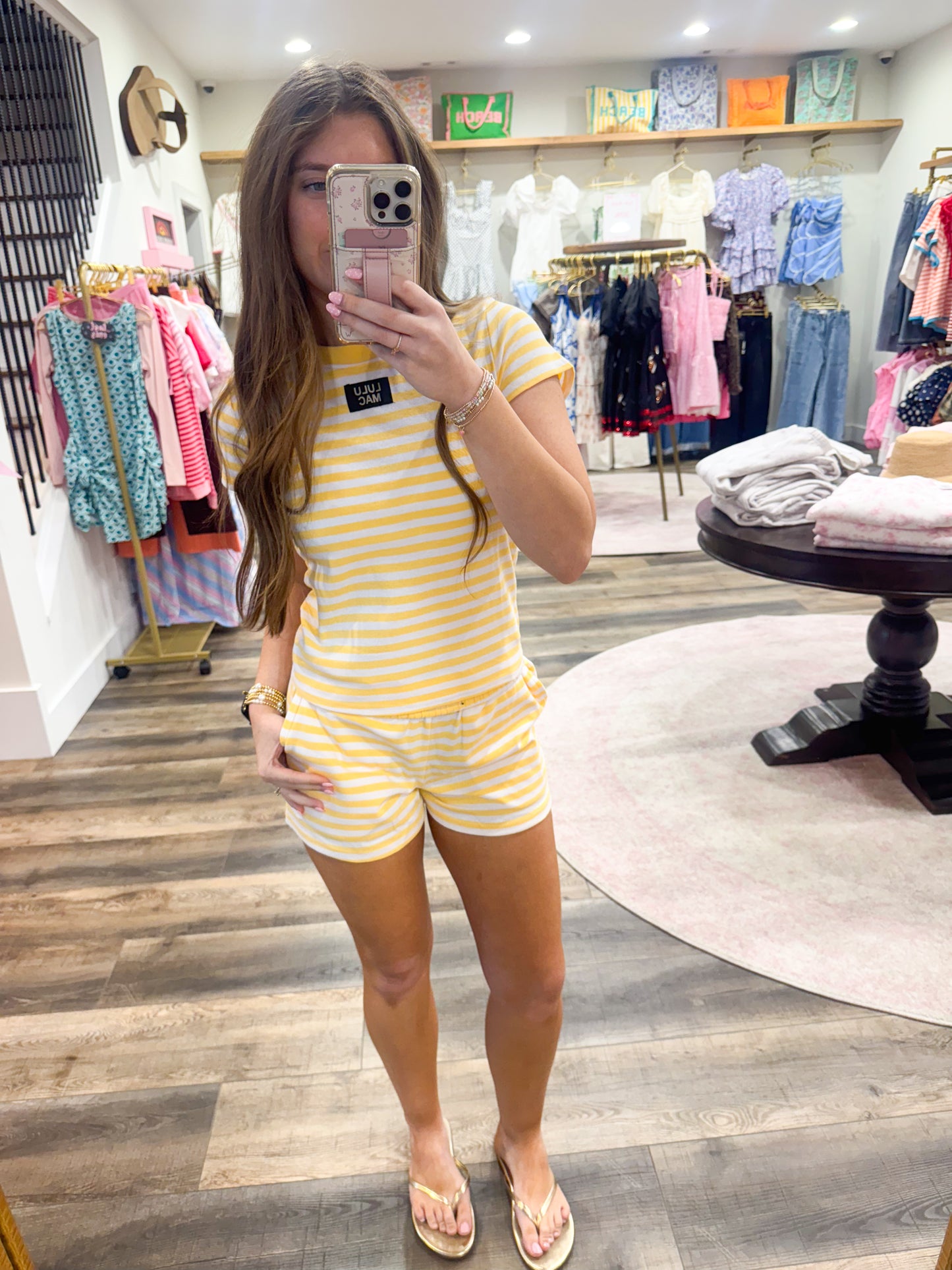 Stripe Shorts: Yellow