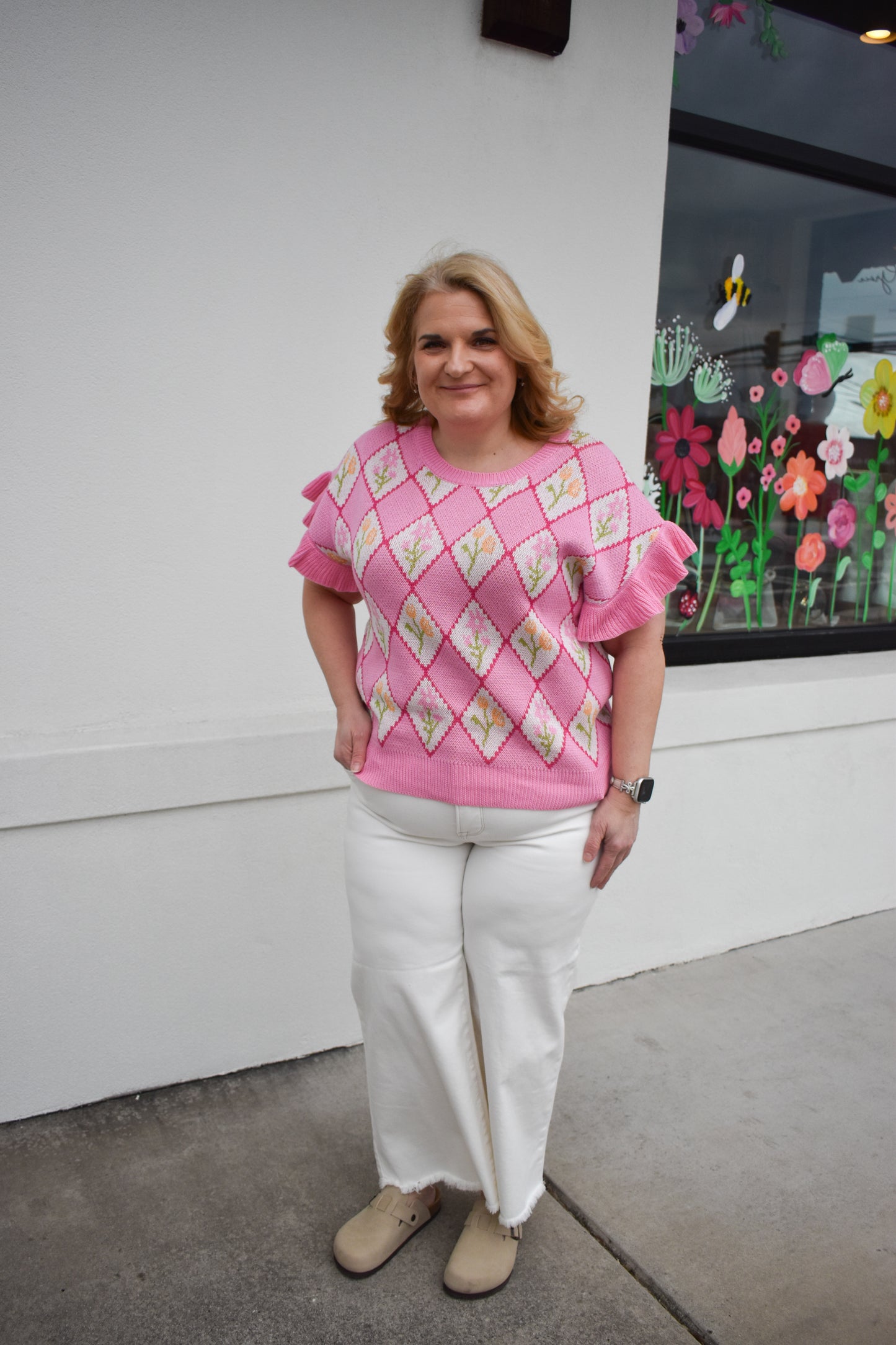 Springtime Ruffled Sweater