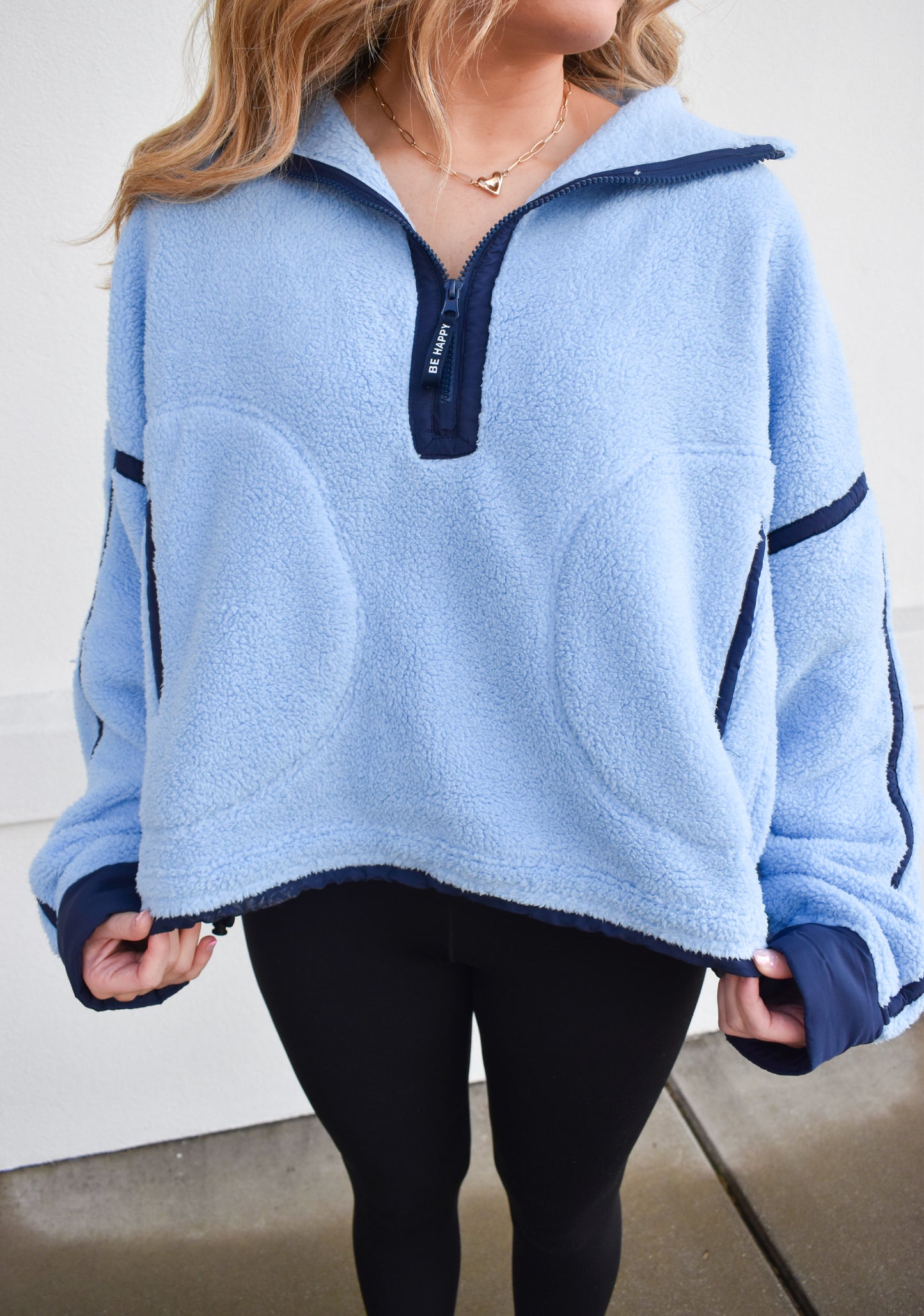 Peri Blue Zip up Fleece