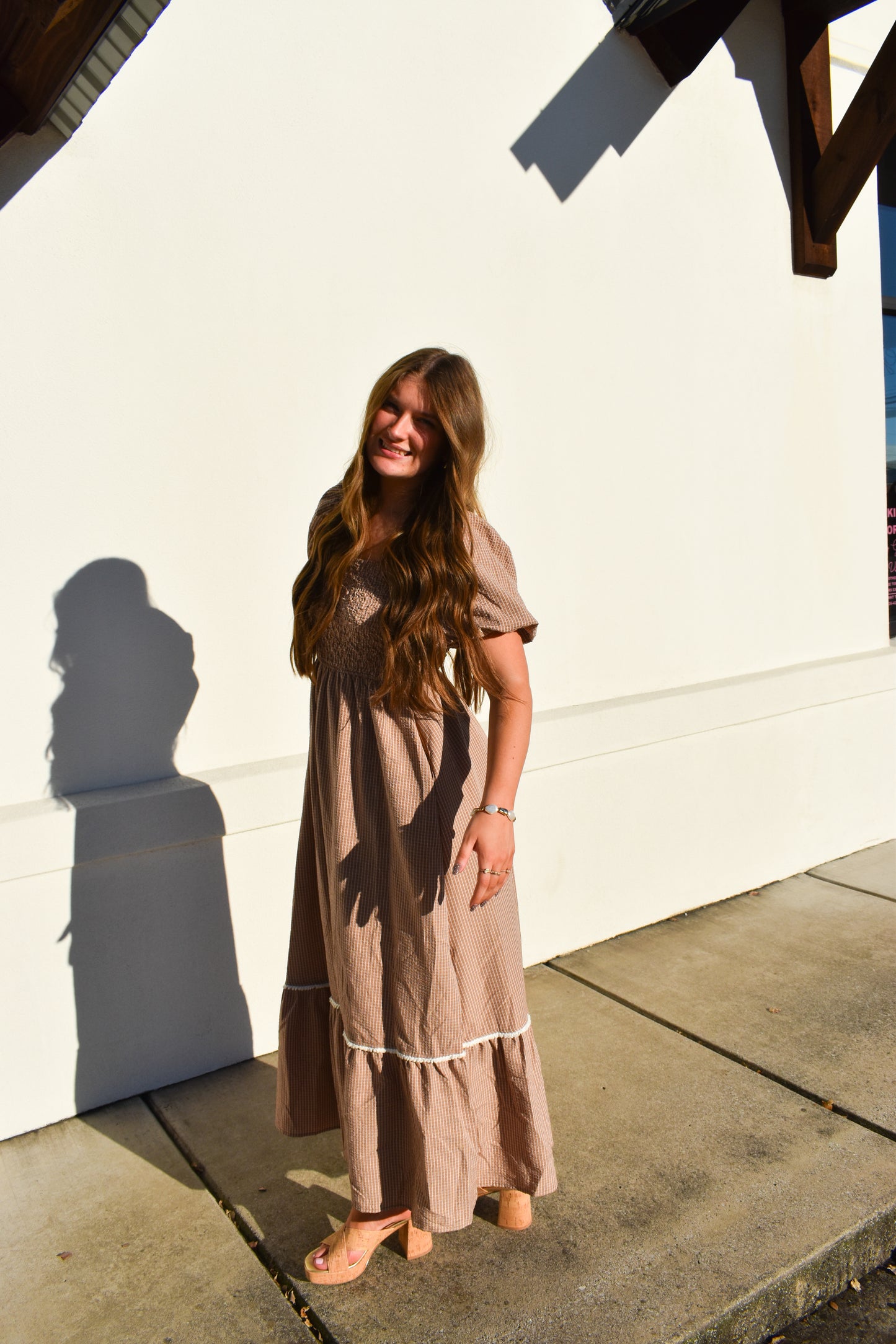 Amber Smocked Bubble Maxi Dress