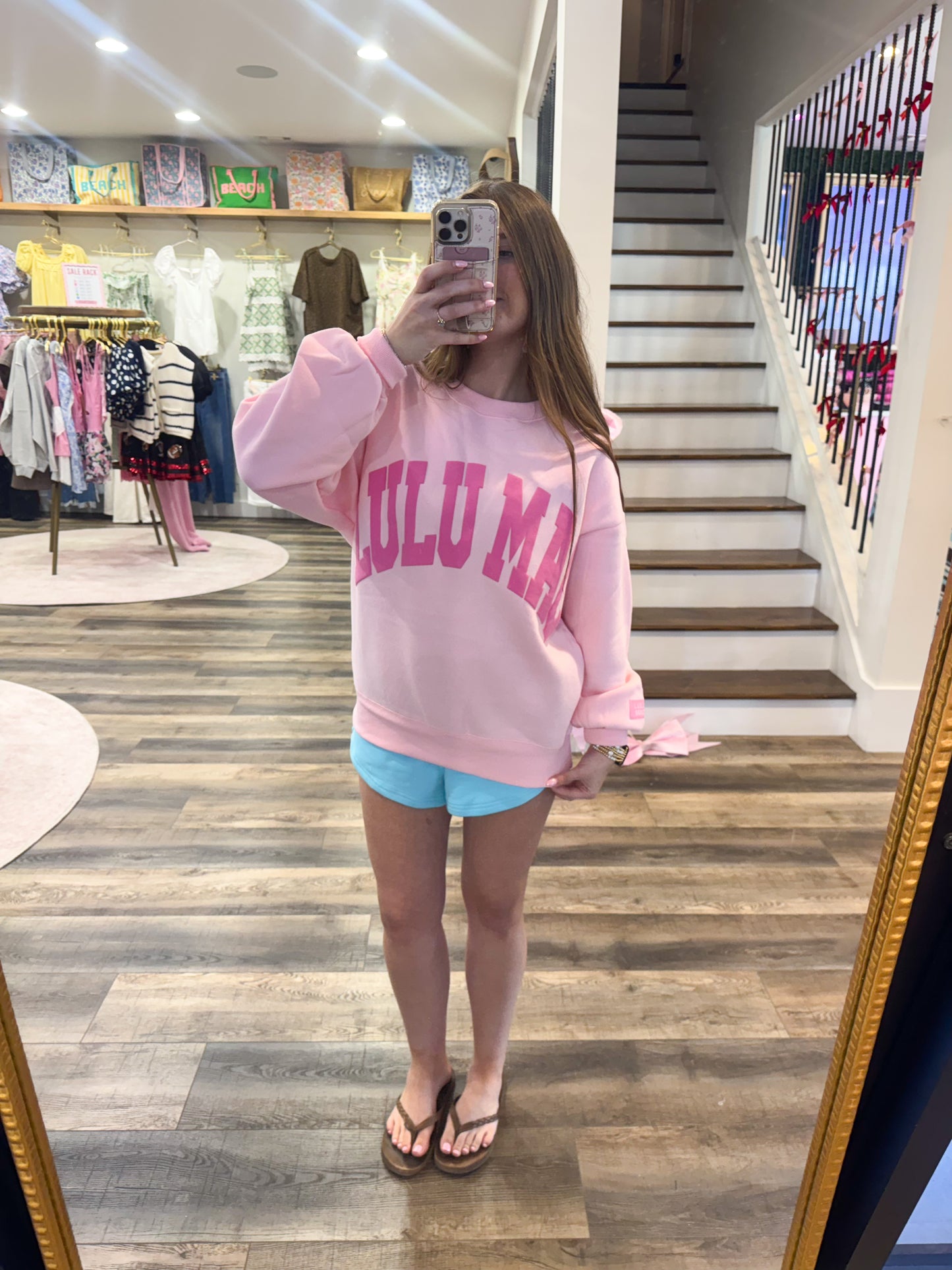 Lulu Mac Sweatshirt: Light Pink/Pink Puff