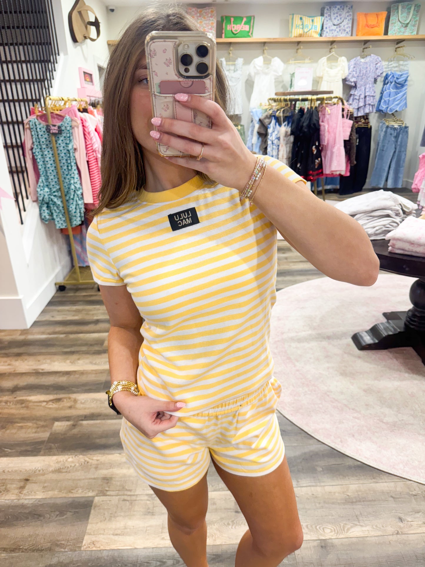 Stripe Babydoll Top: Yellow