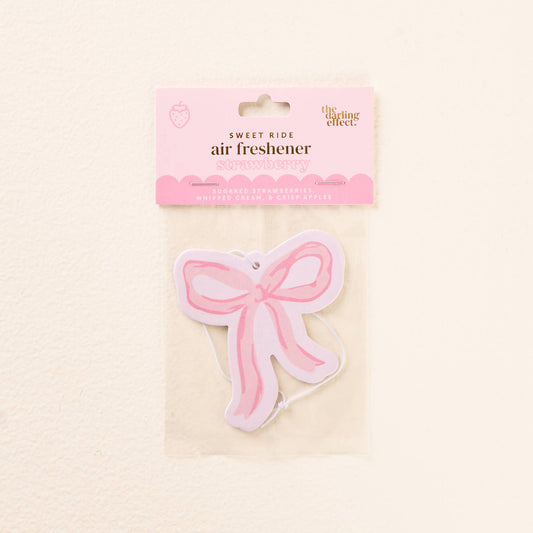 Sweet Ride Car Air Freshener: Bow Pink