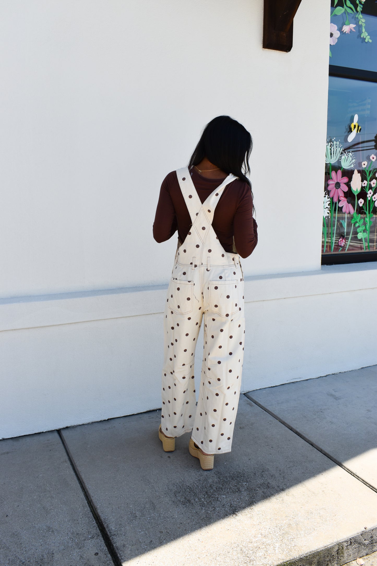 Polka Dot Twill Overalls