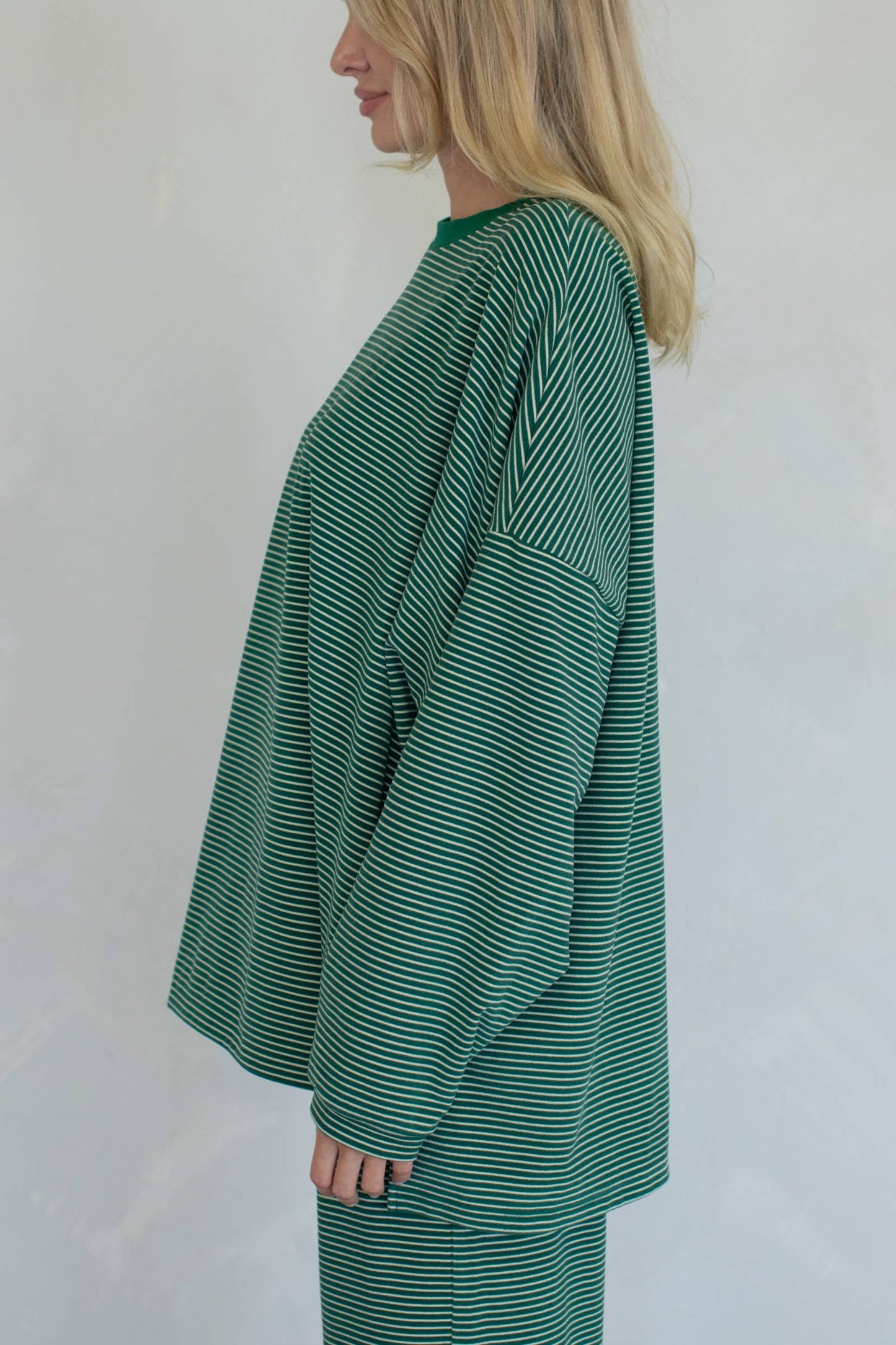 Levi Green Stripe Top