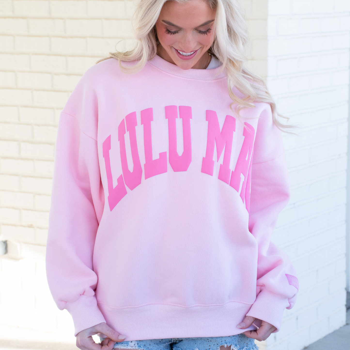 Lulu Mac Sweatshirt: Light Pink/Pink Puff