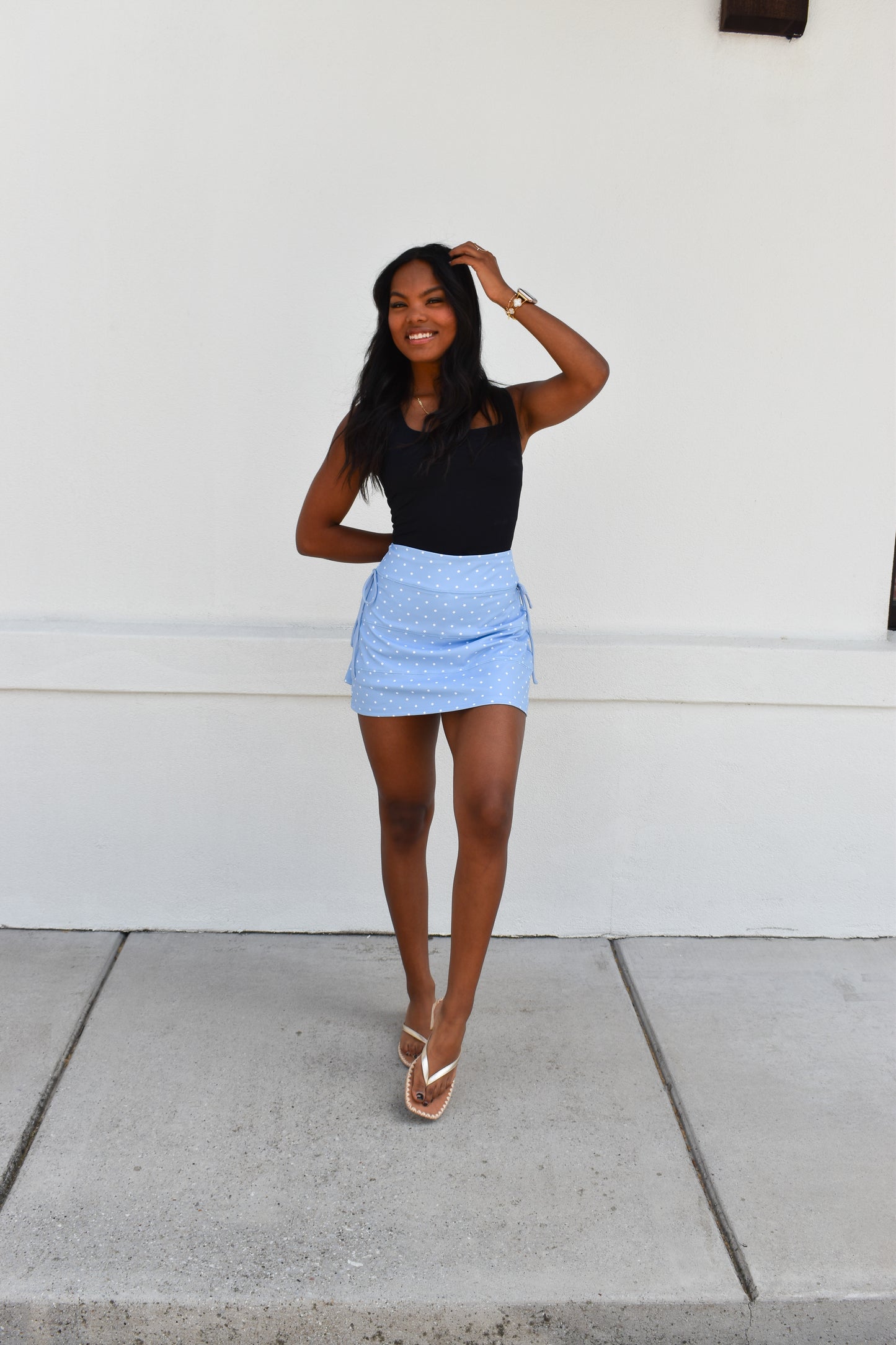 Polka Dot Skirt W/ Bow Ties