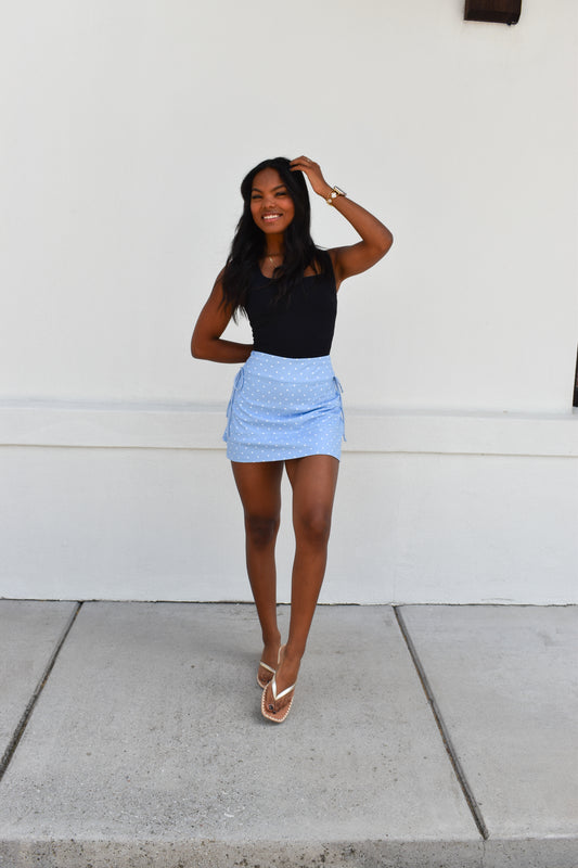 Polka Dot Skirt W/ Bow Ties