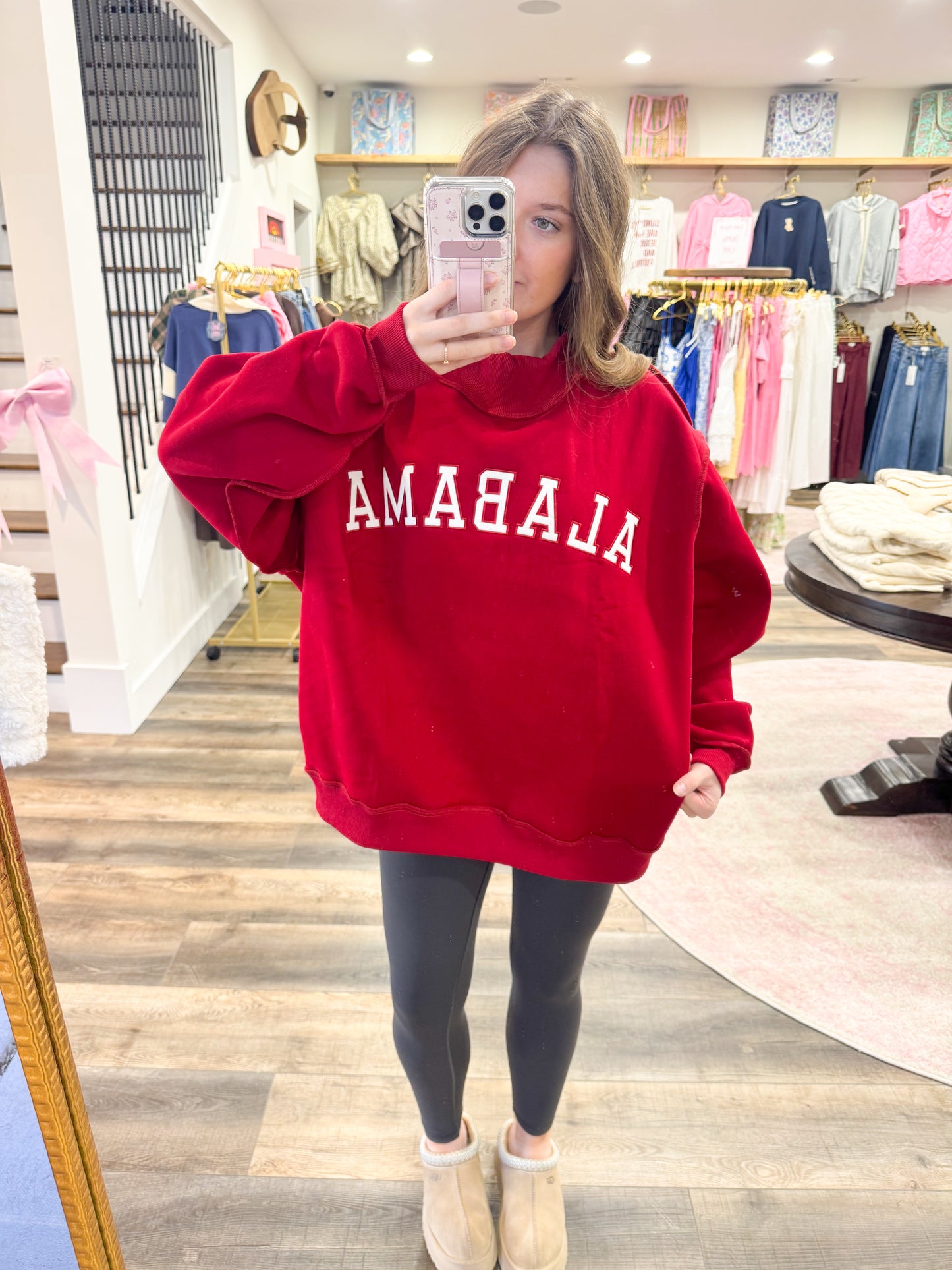 Alabama Embroidered Mockneck
