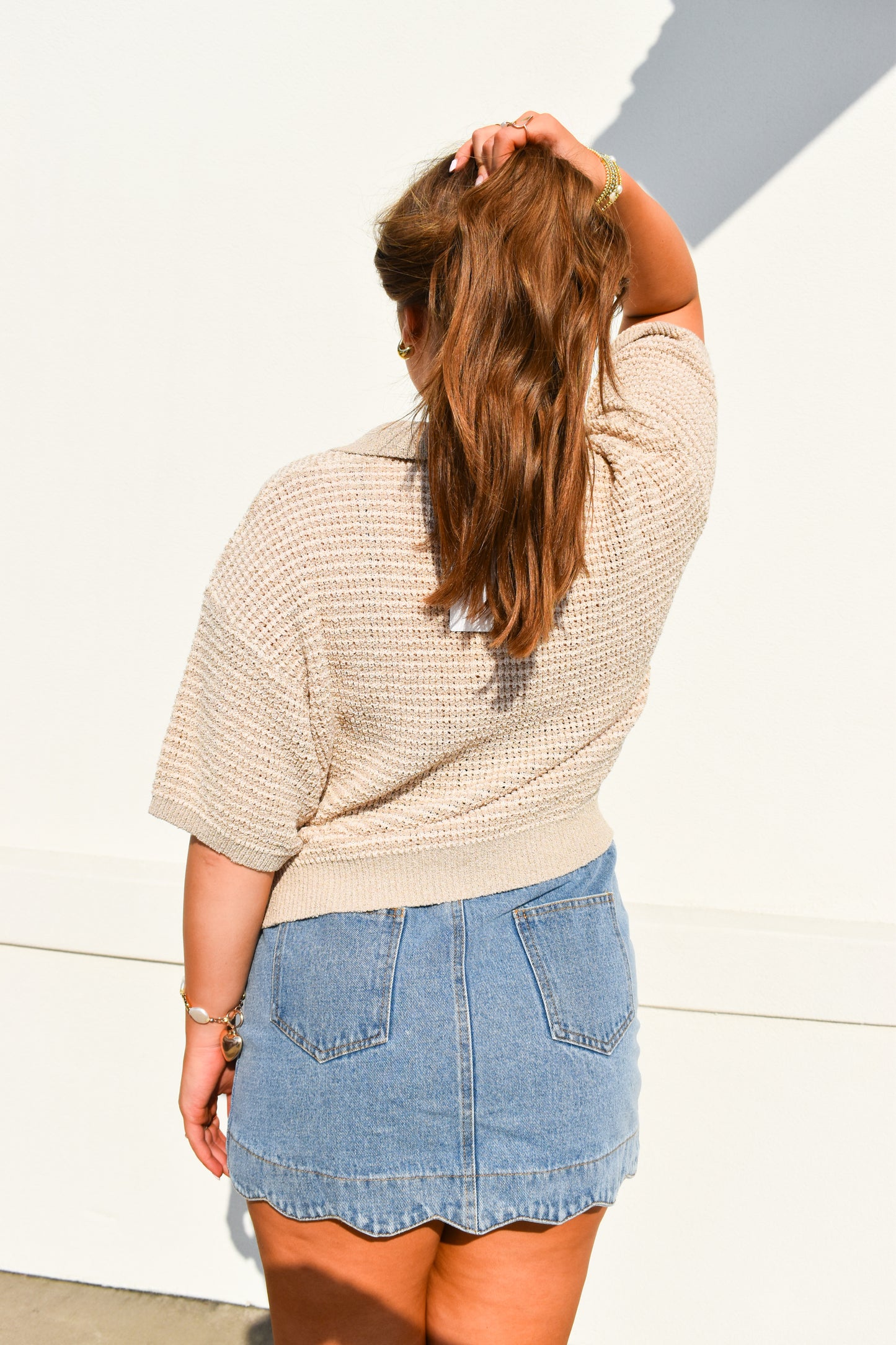 Rowan Collared Knitted Top