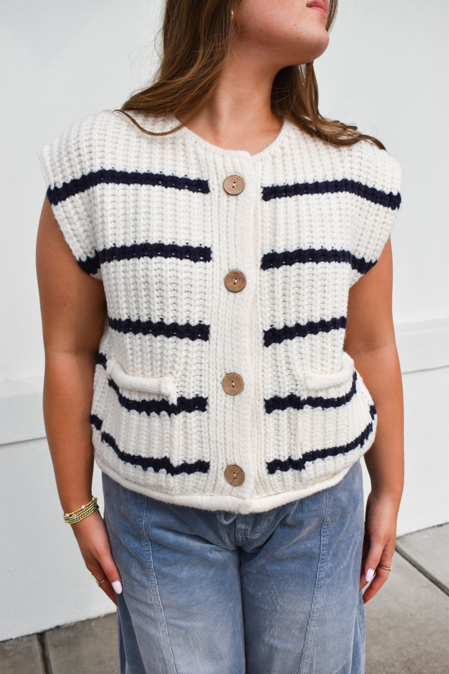 Chunky Stripe Sweater Vest