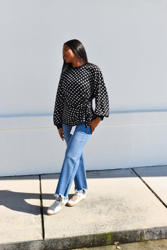 Polka Dot Tie Top