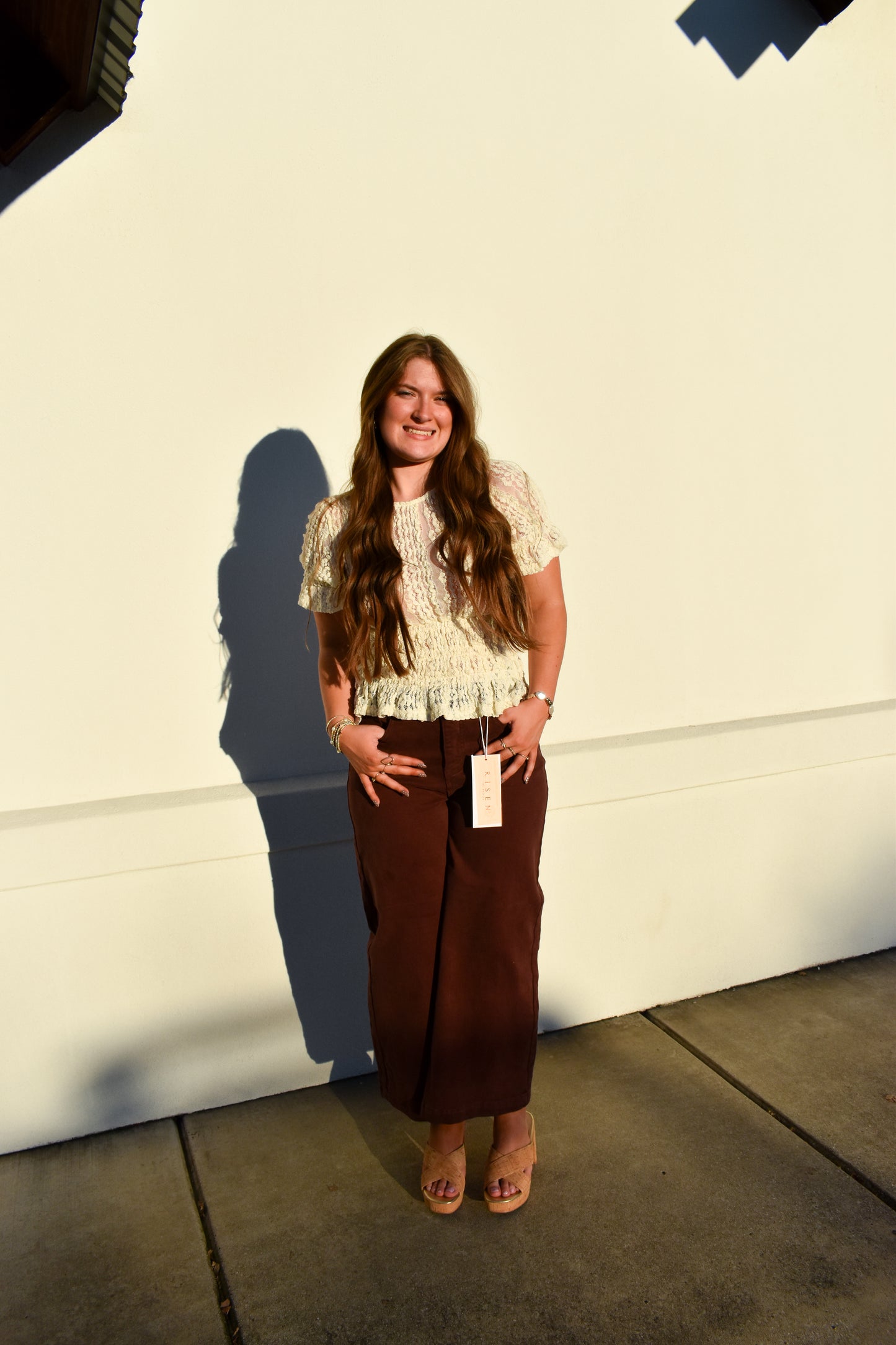 Short Sleeve Lace Blouse