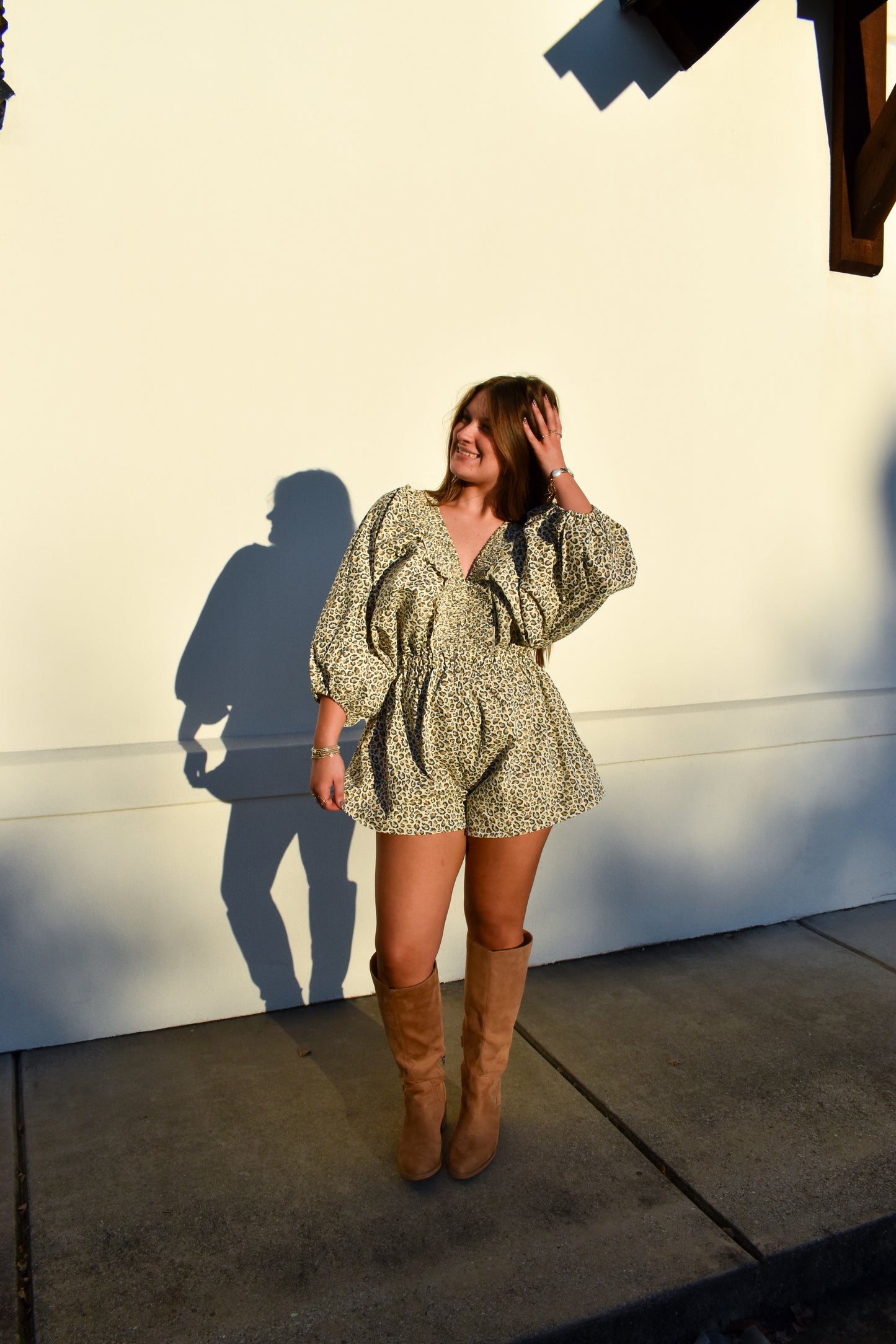 Leopard V-Neck Romper