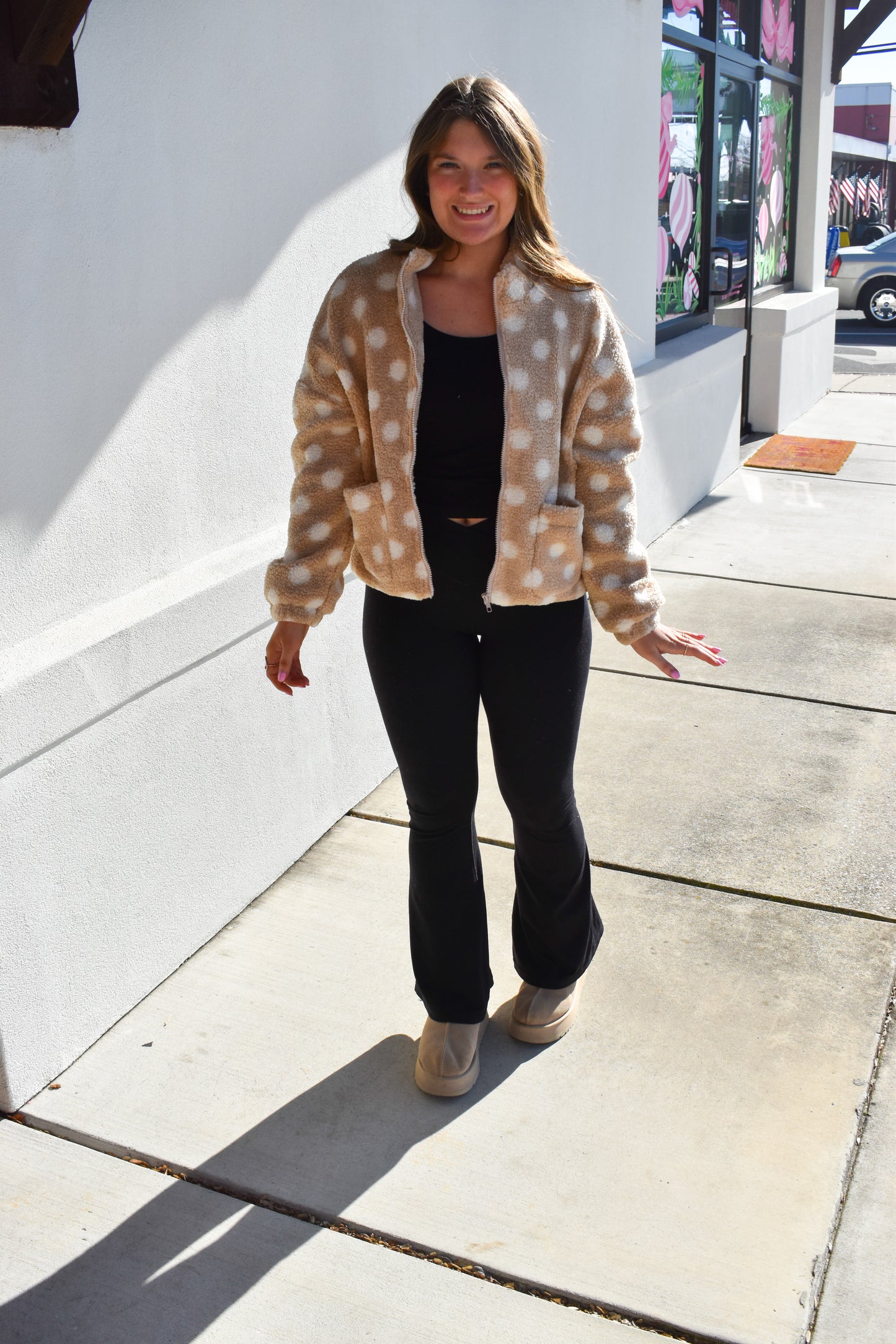 Tan Polka Dot Jacket