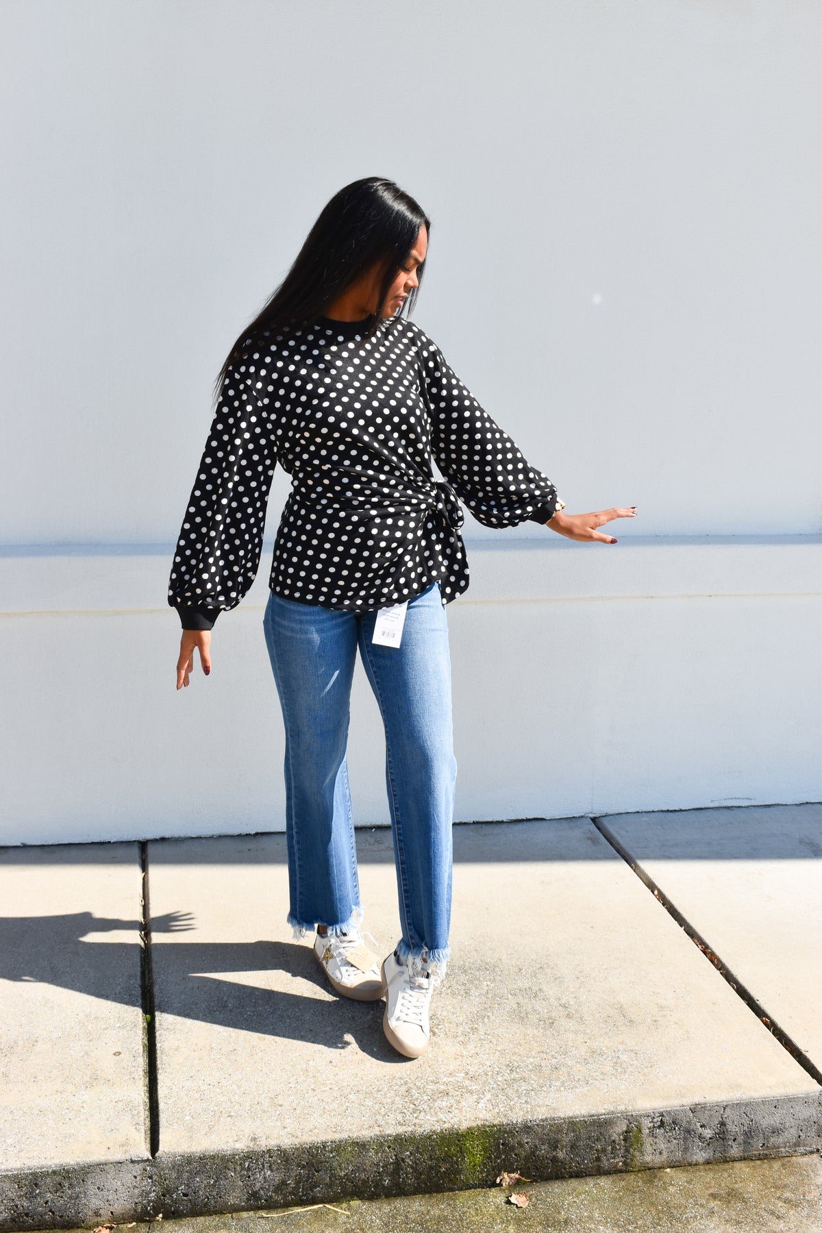 Polka Dot Tie Top