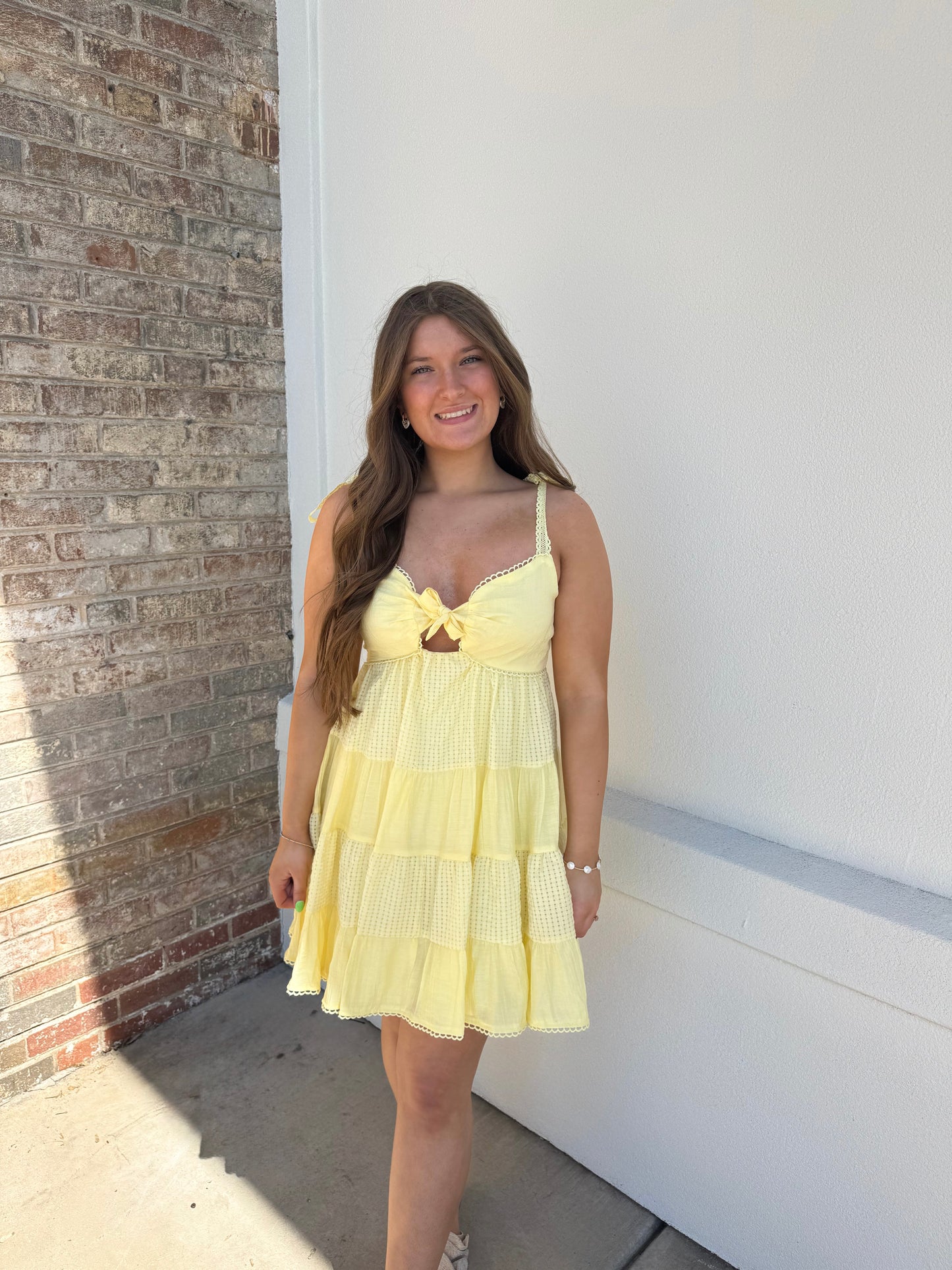 Textured Lace Mini Dress