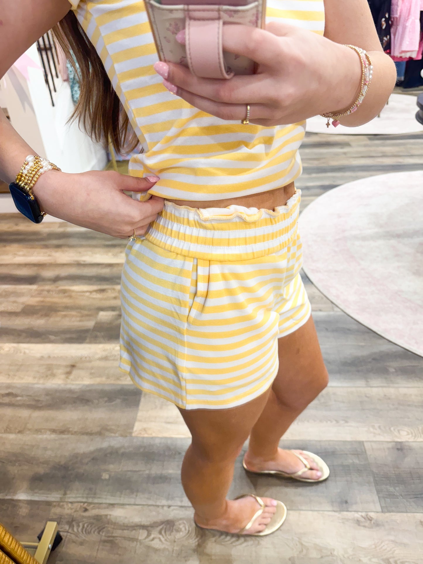 Stripe Shorts: Yellow