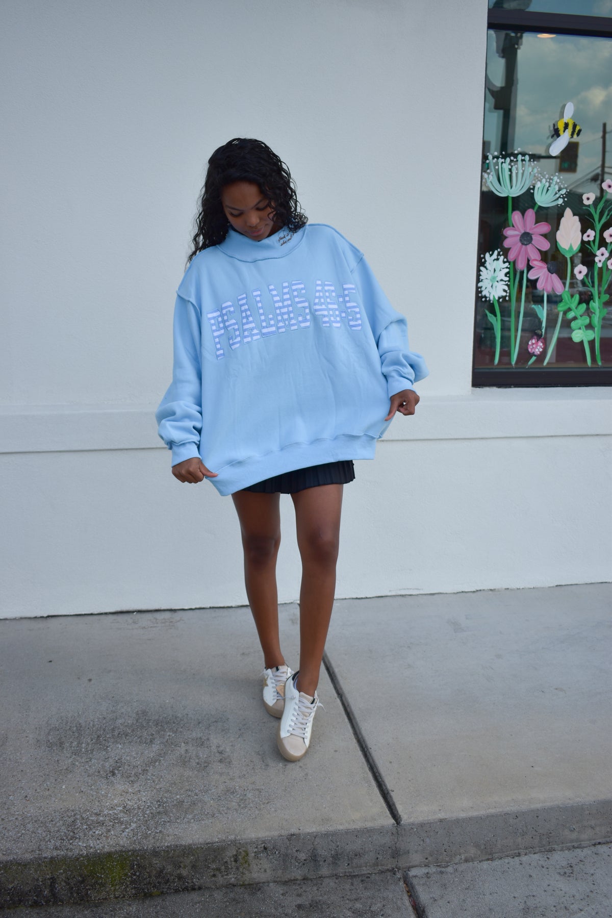 PSALMS 46:5 Double-Embroidered MockNeck