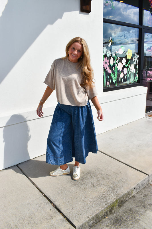 Short Sleeve Knit Top