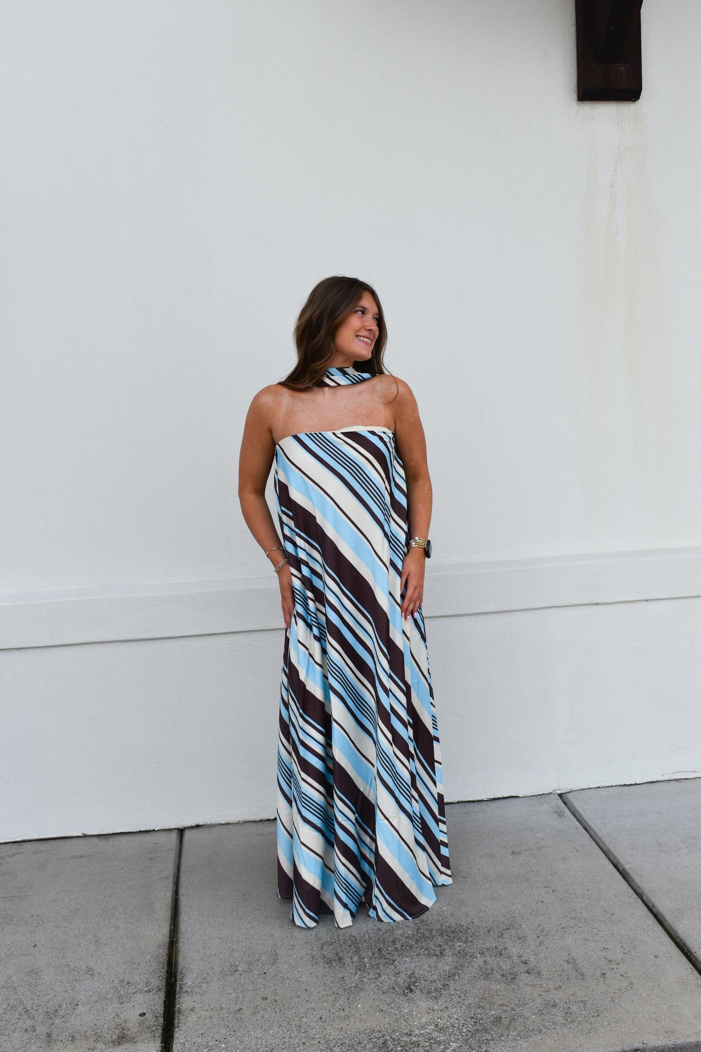 The Riviera Stripe Maxi Dress
