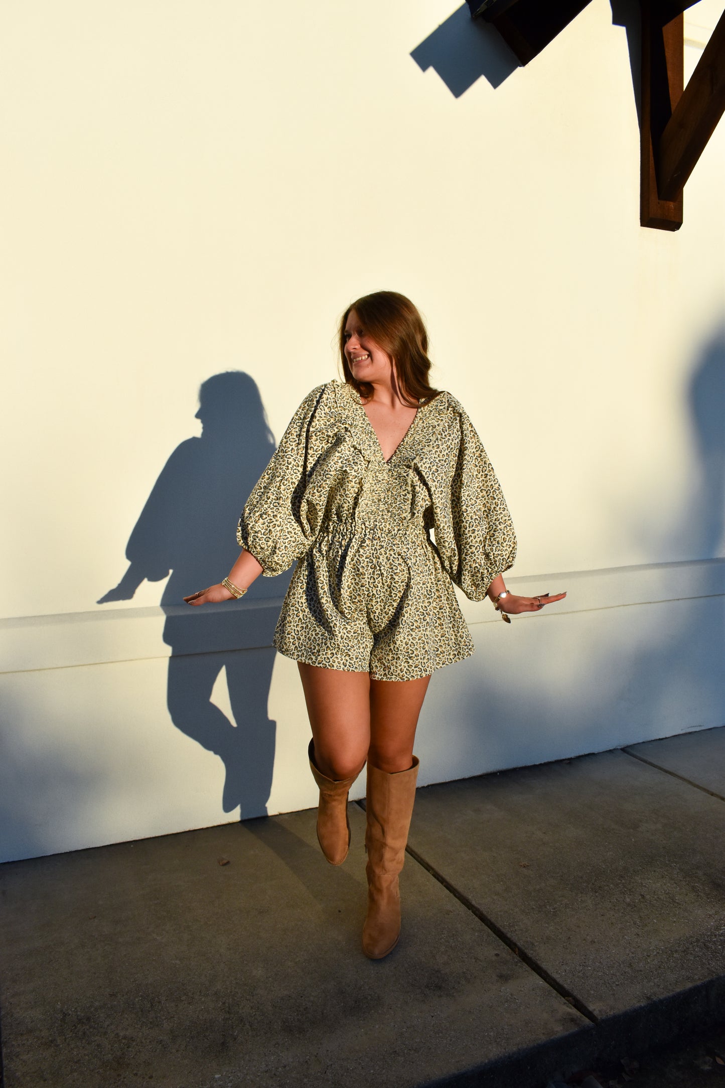 Leopard V-Neck Romper