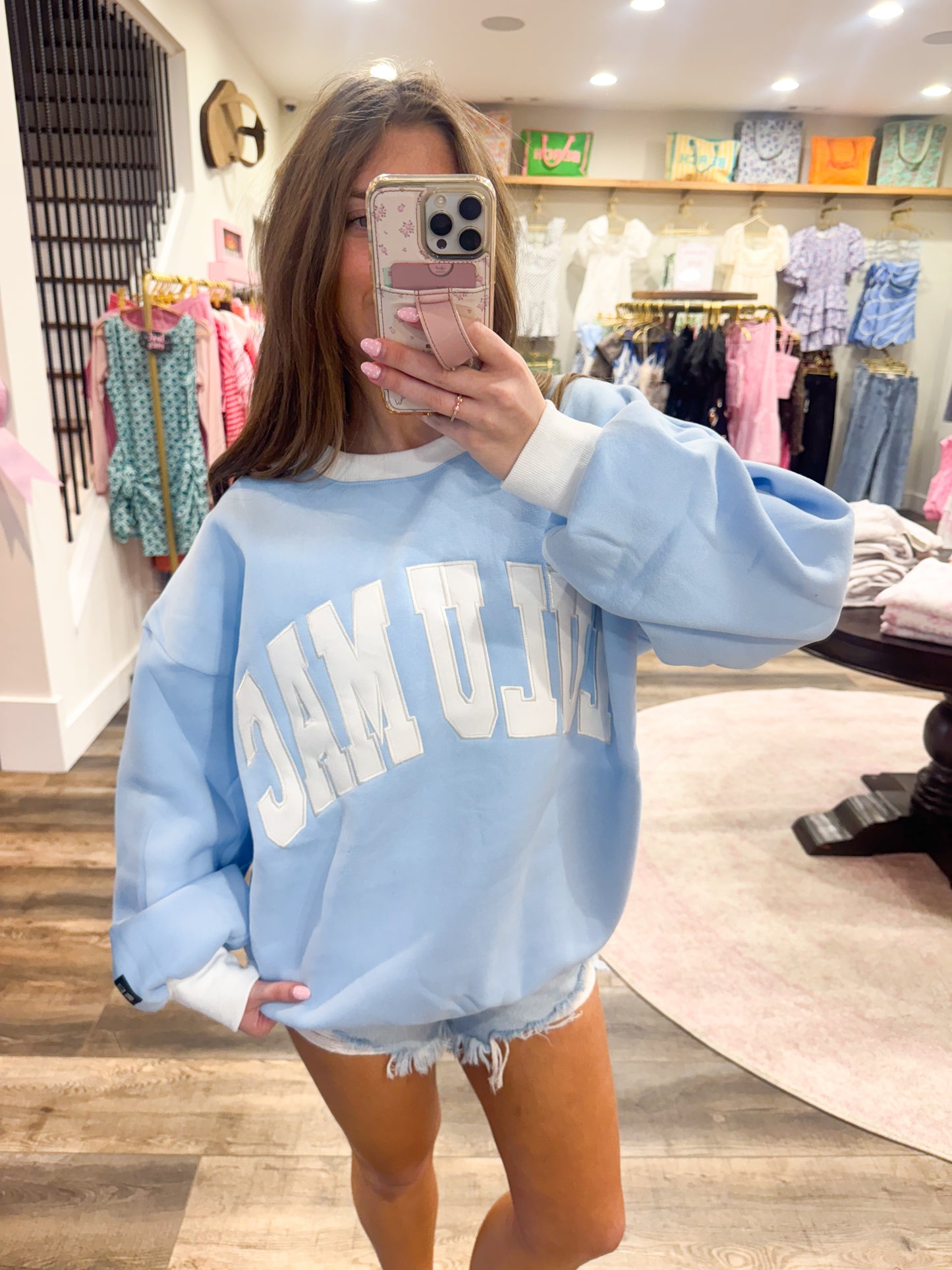 Lulu Mac Color Block: Light Blue/White