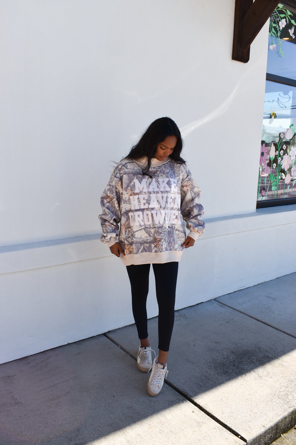 Camo Appliqué Embroidery Mockneck
