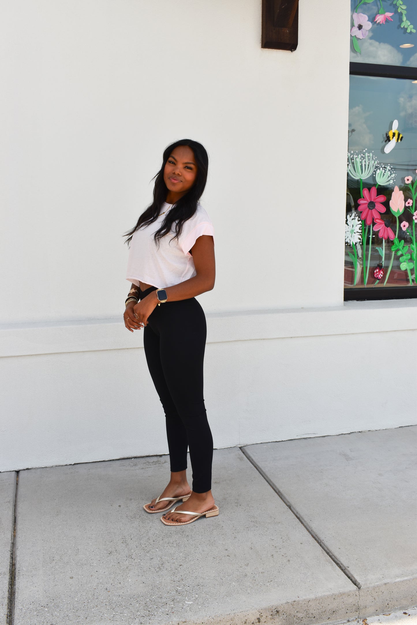 Cutout Back Layering Tee: Pink