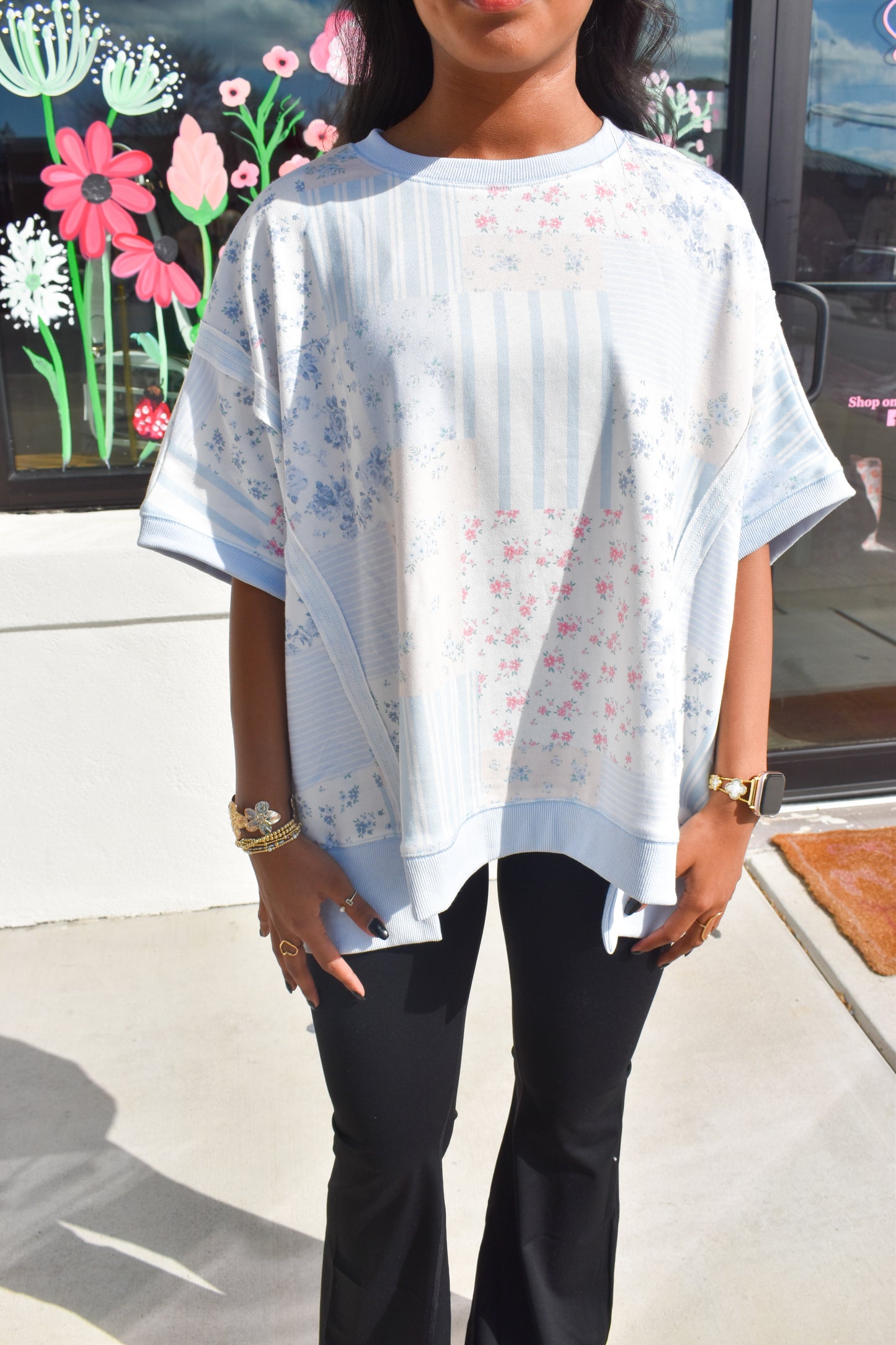 Lizzie Floral Patchwork Top