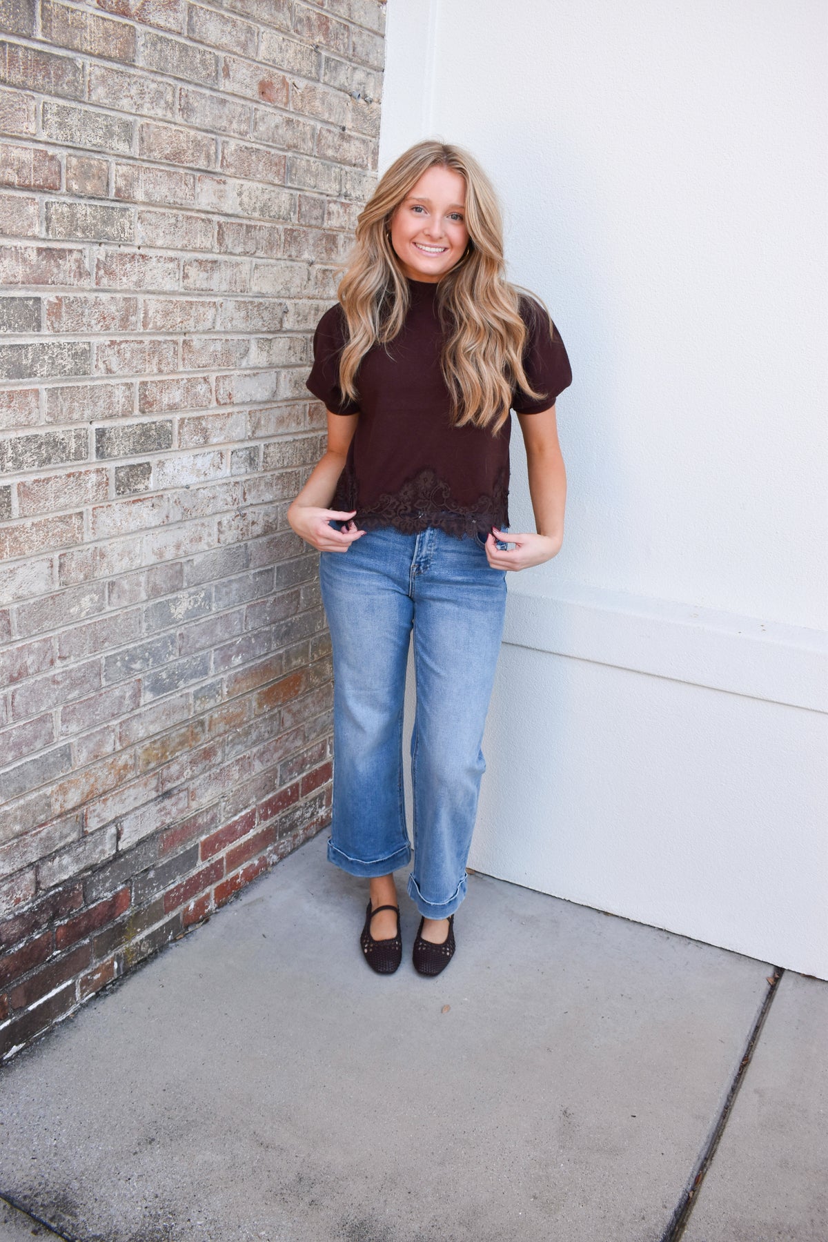 Cocoa Lace top