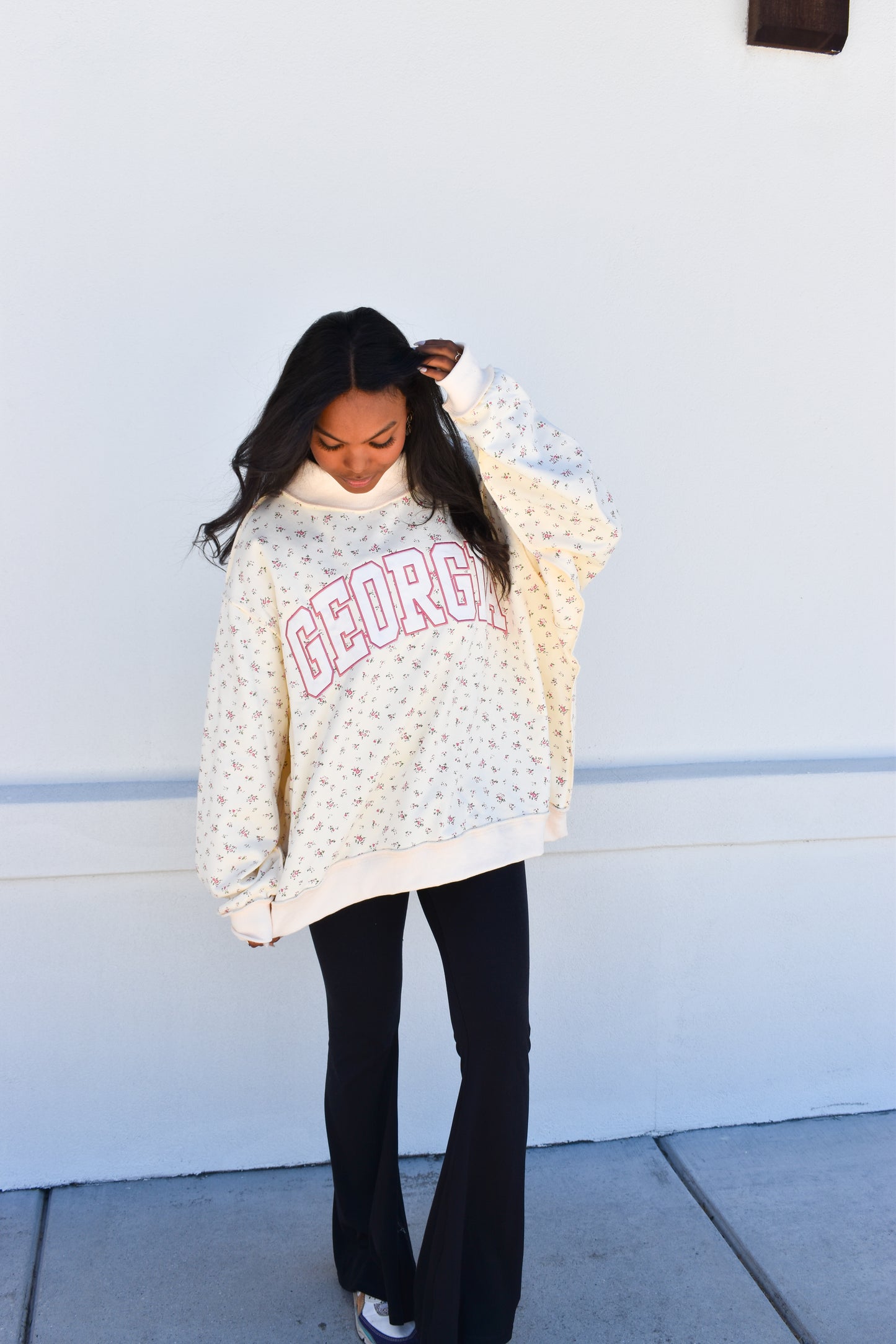Floral Georgia Mockneck