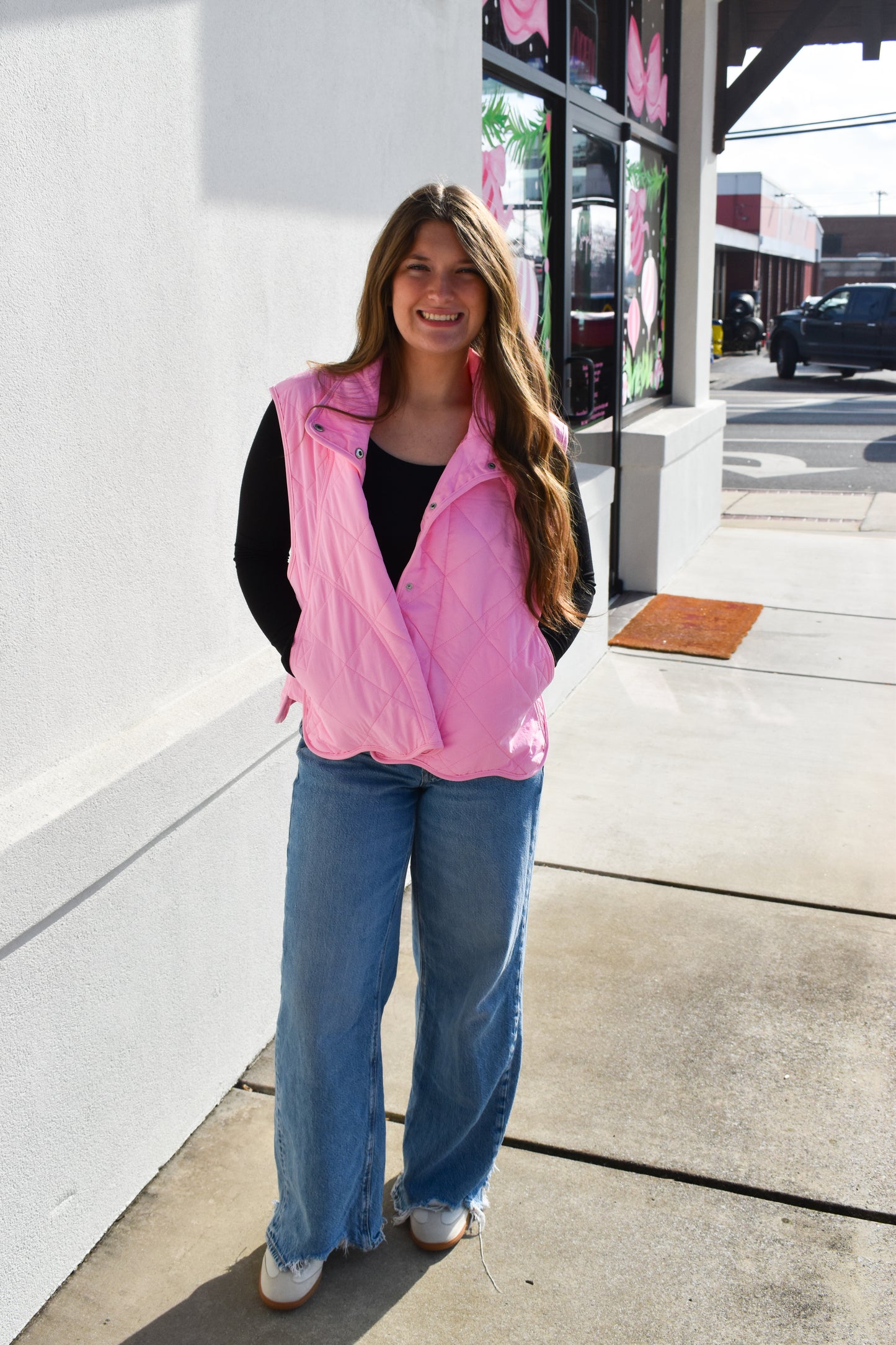 Sally Pink Quilted Vest